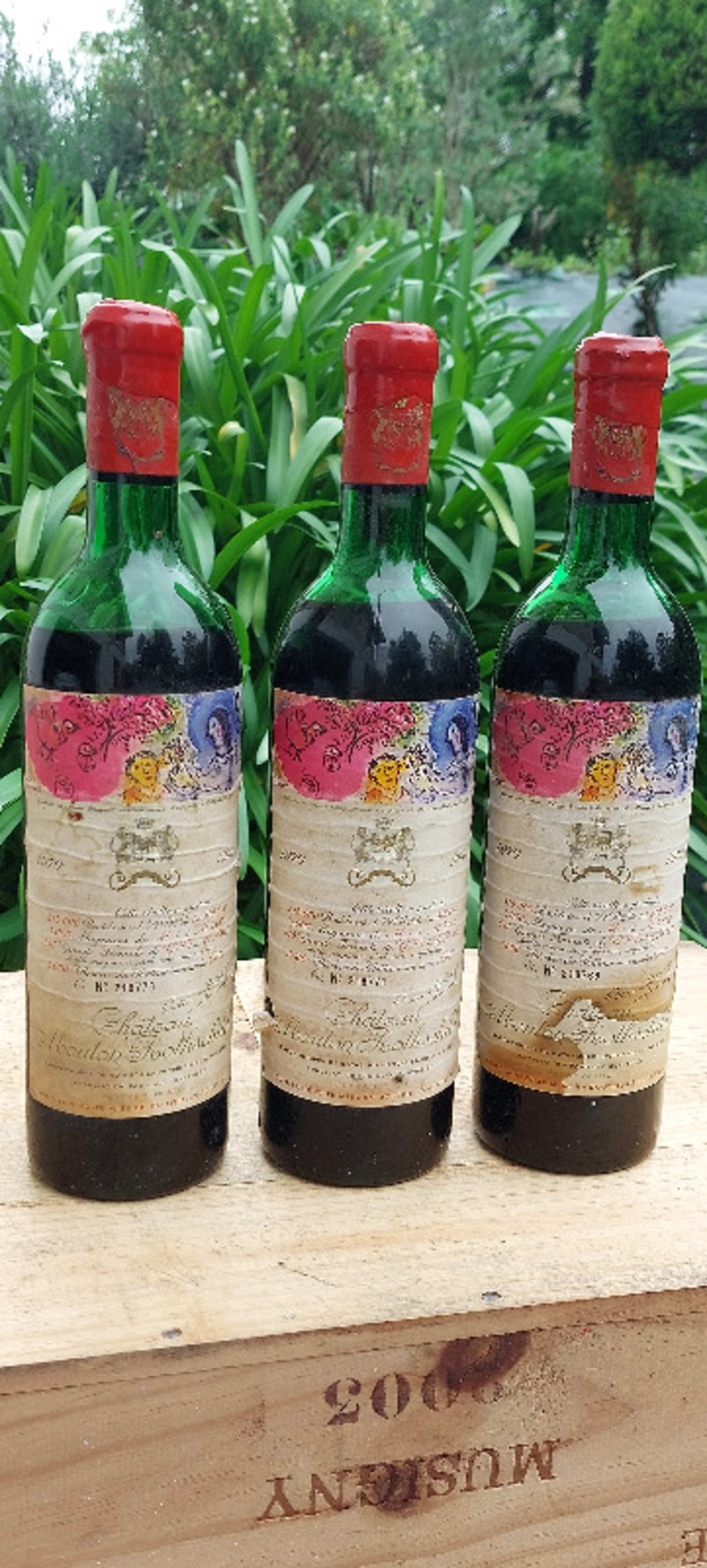 3 x Château Mouton Rothschild, Pauillac, 1970