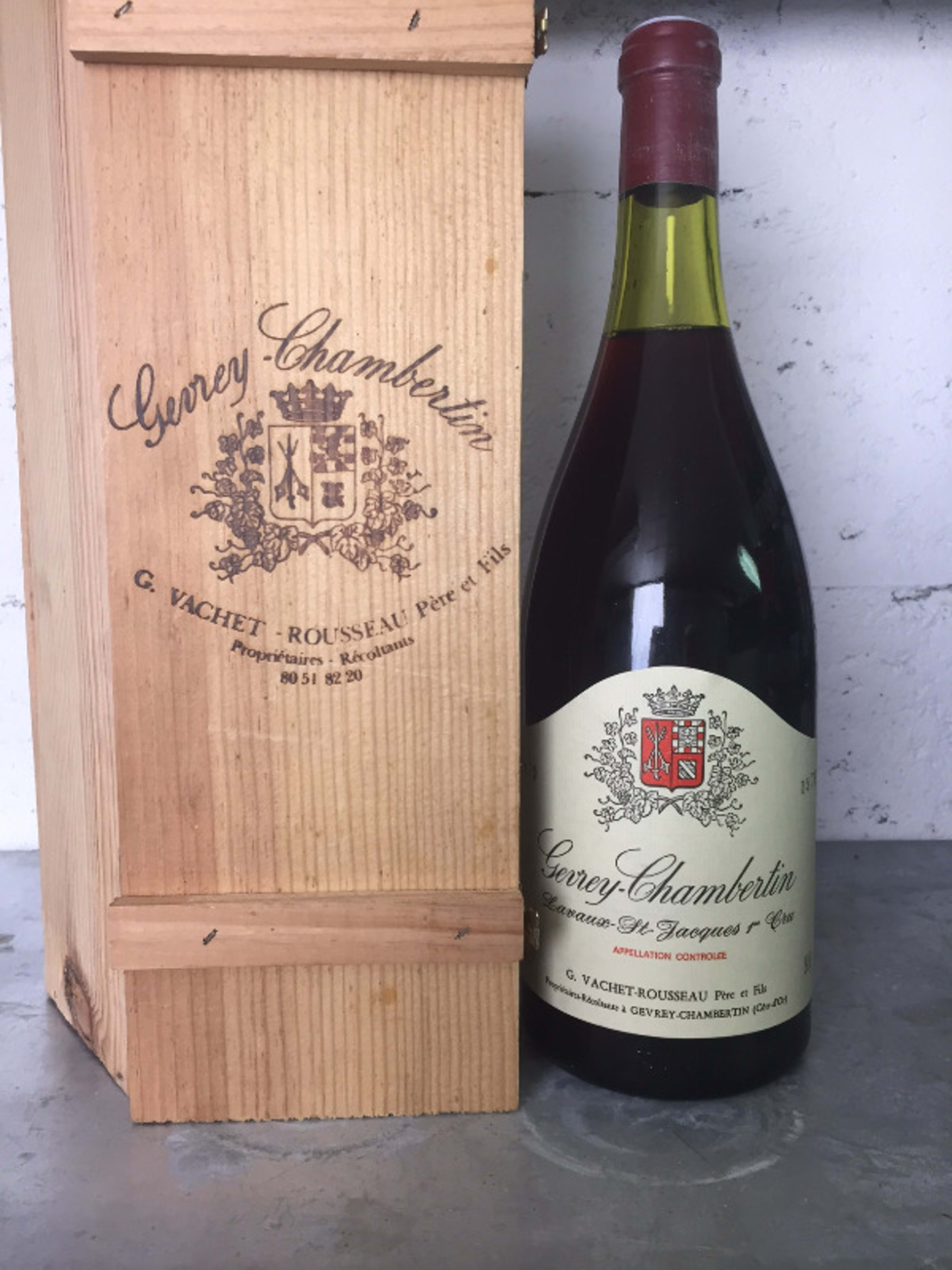 Gevrey-Chambertin, Lavaux Saint-Jacques 1er Cru, Vachet-Rousseau, 1979 (Mg)