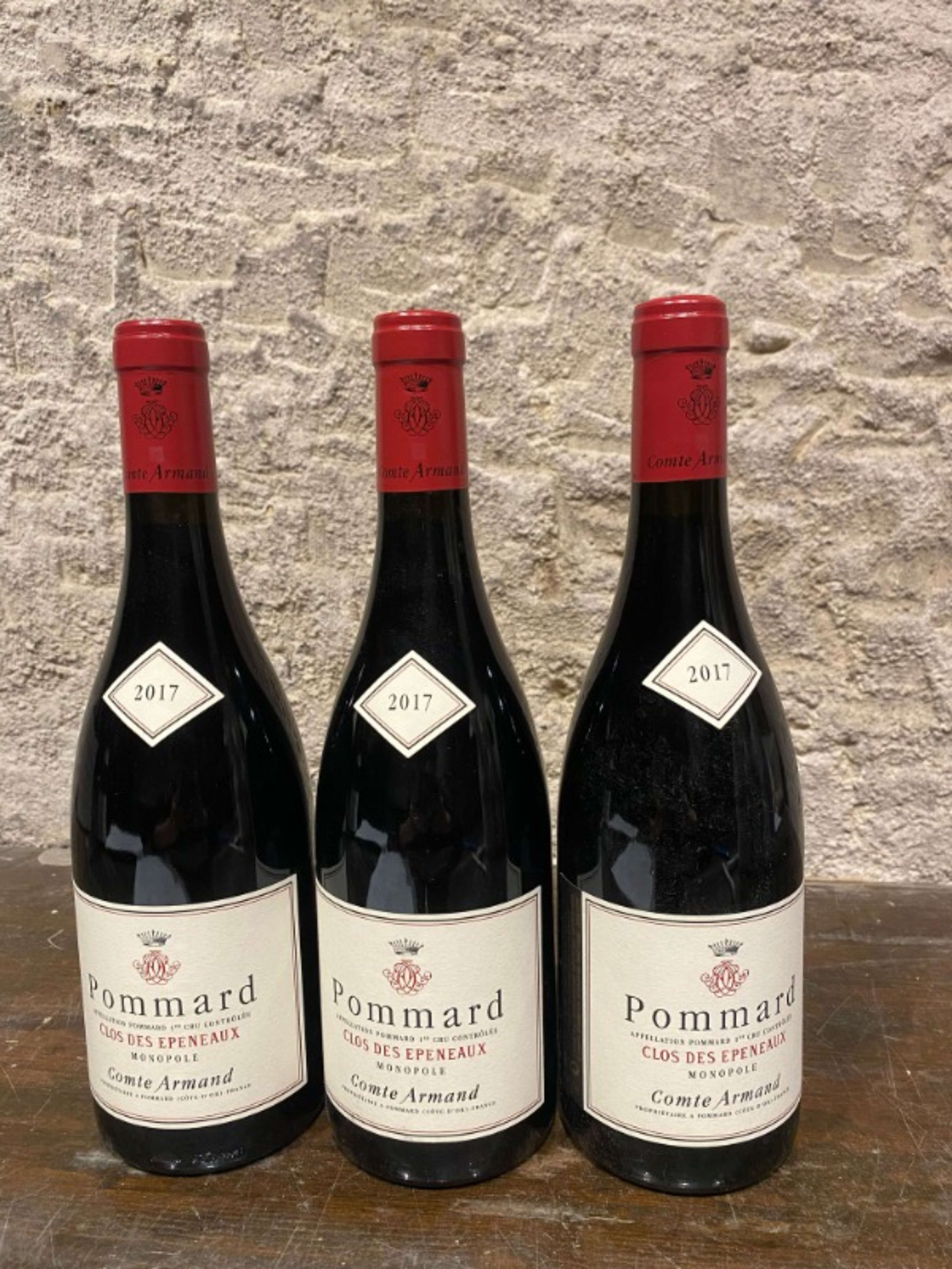 3 x Pommard, 1er Cru - Clos des Epeneaux, domaine Comte Armand, 2017