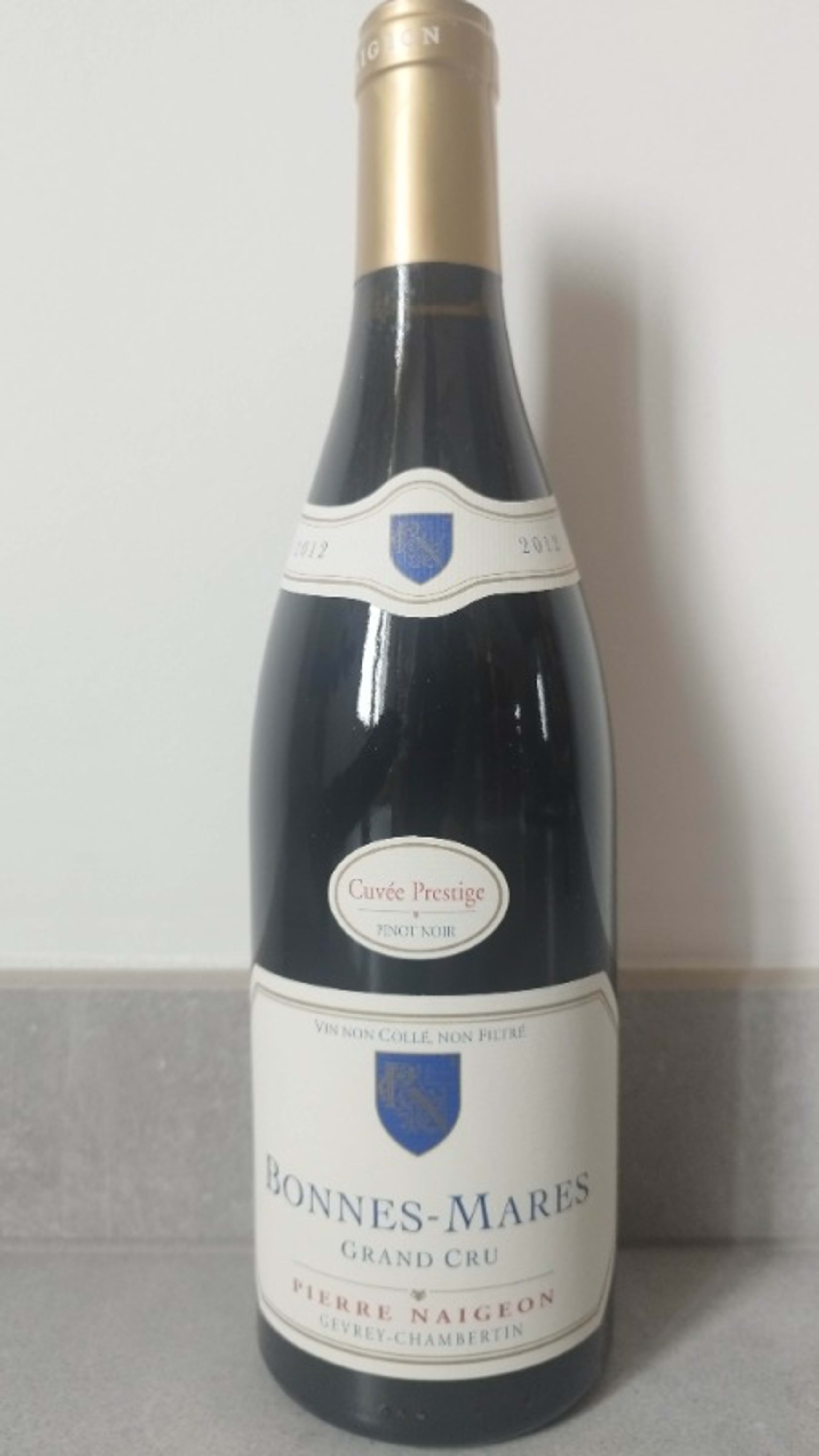 Bonnes-Mares, Grand Cru, Domaine Pierre Naigeon, 2012