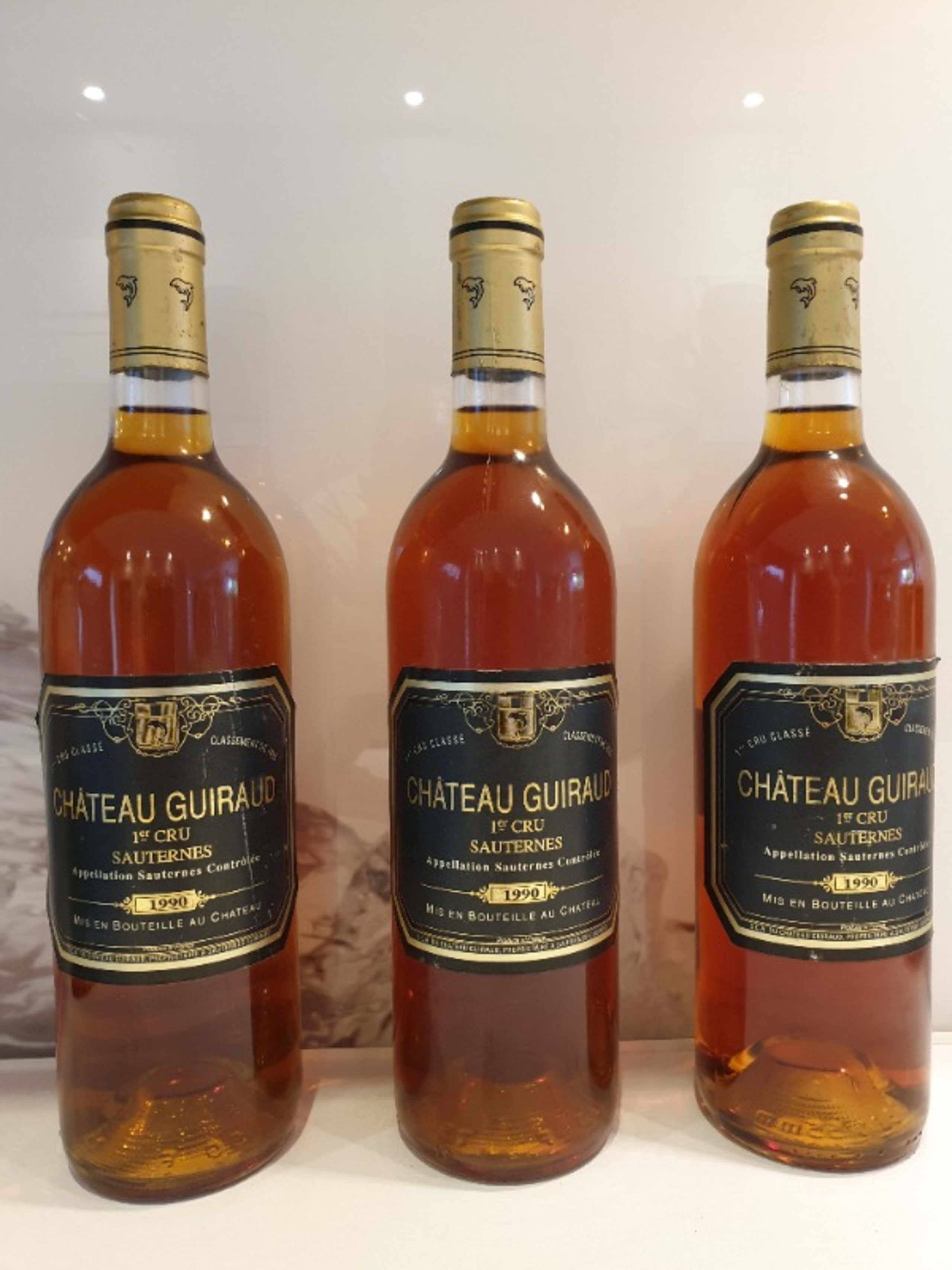 3 x château Guiraud, Sauternes, 1990