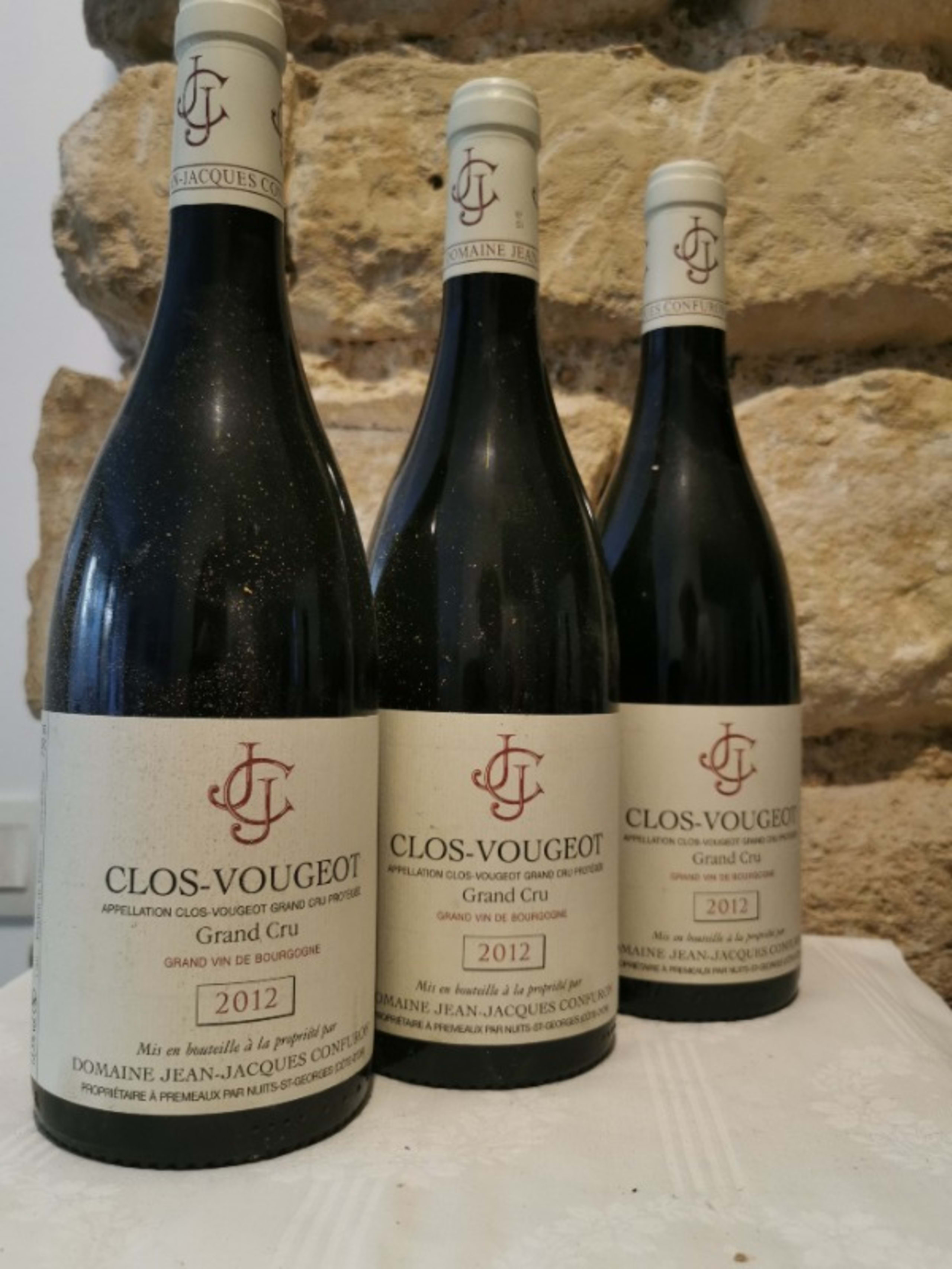3 x Clos de Vougeot, Grand Cru, Domaine J. J. Confuron, 2012