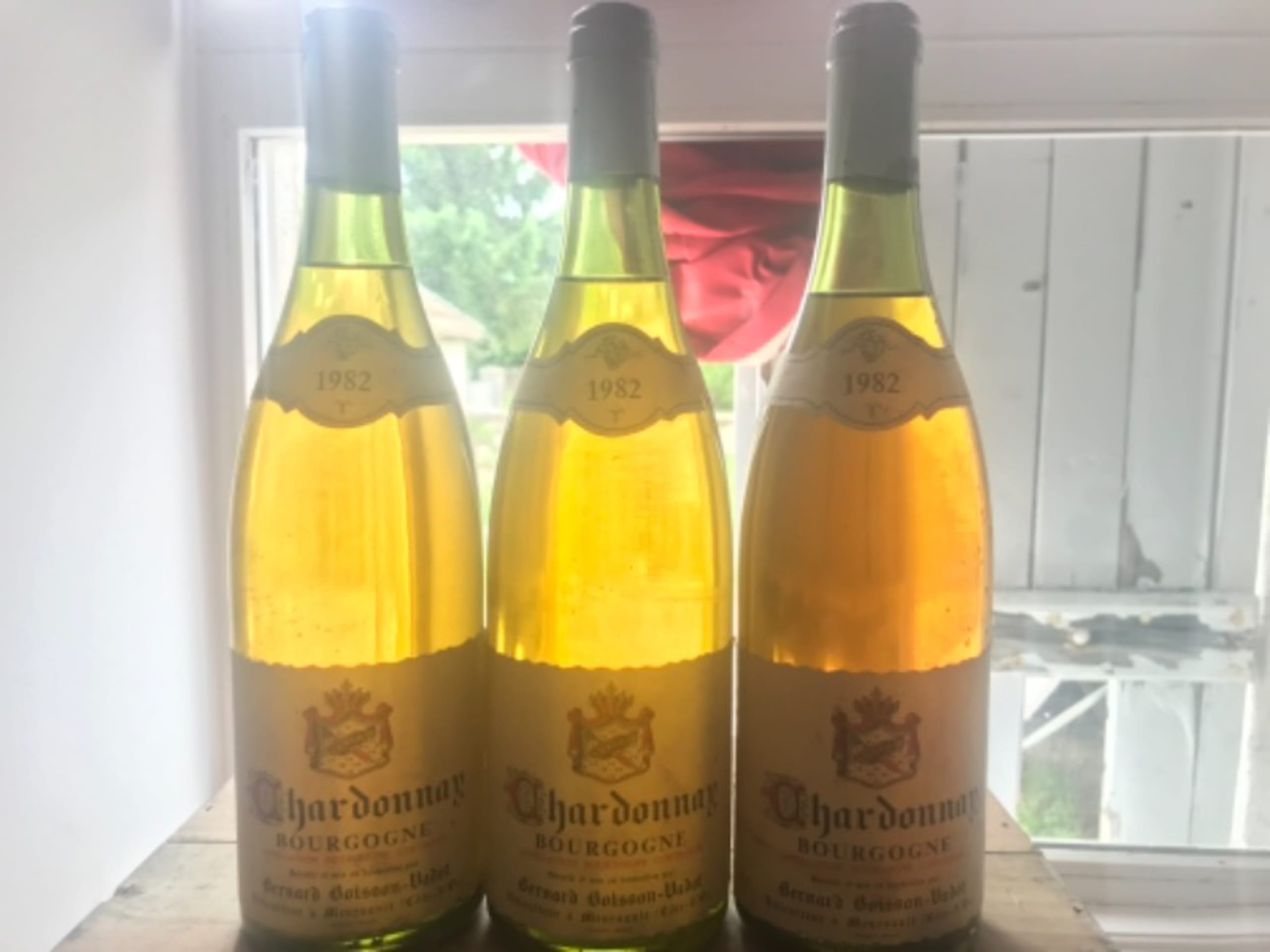 3 x Bourgogne, Chardonnay, Bernard Boisson Vadot, 1982
