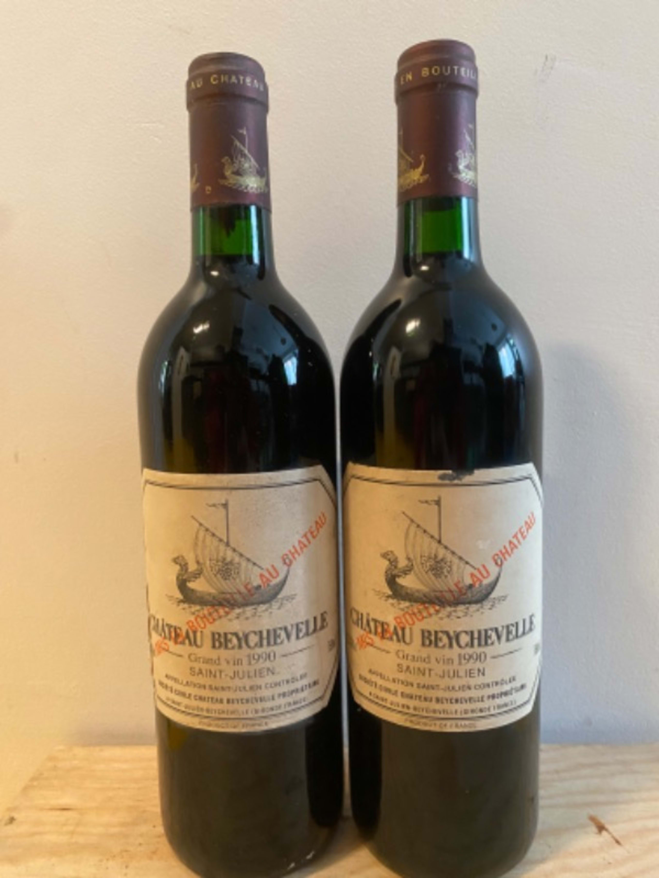 2 x Château Beychevelle, Saint-Julien, 1990