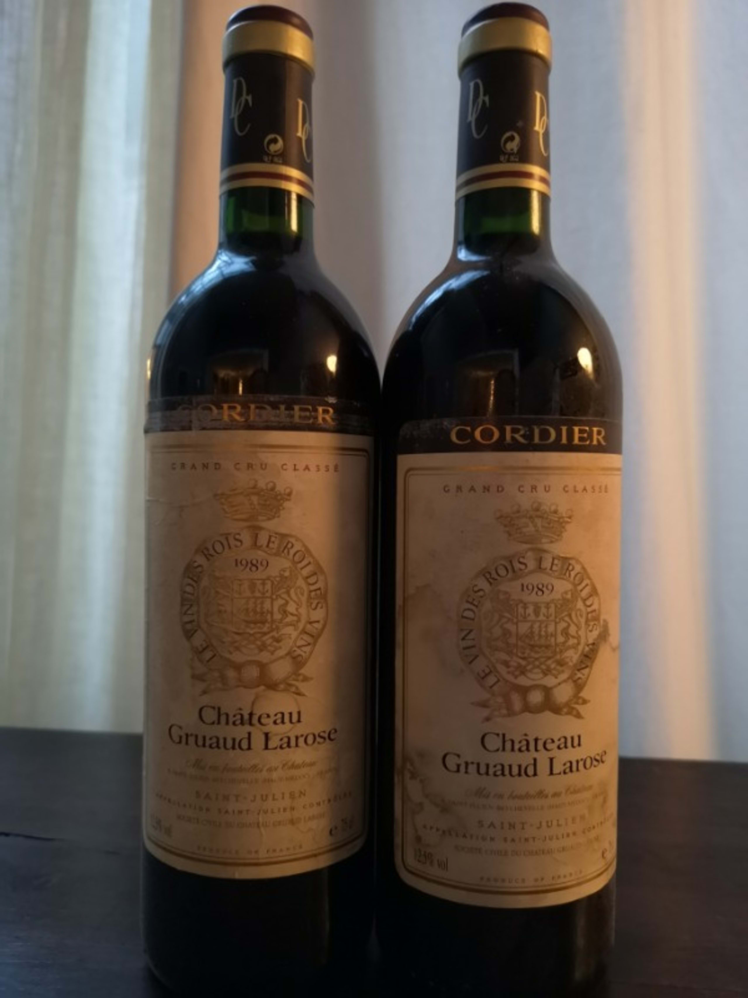 2 x Château Gruaud Larose, Saint-Julien, 1989