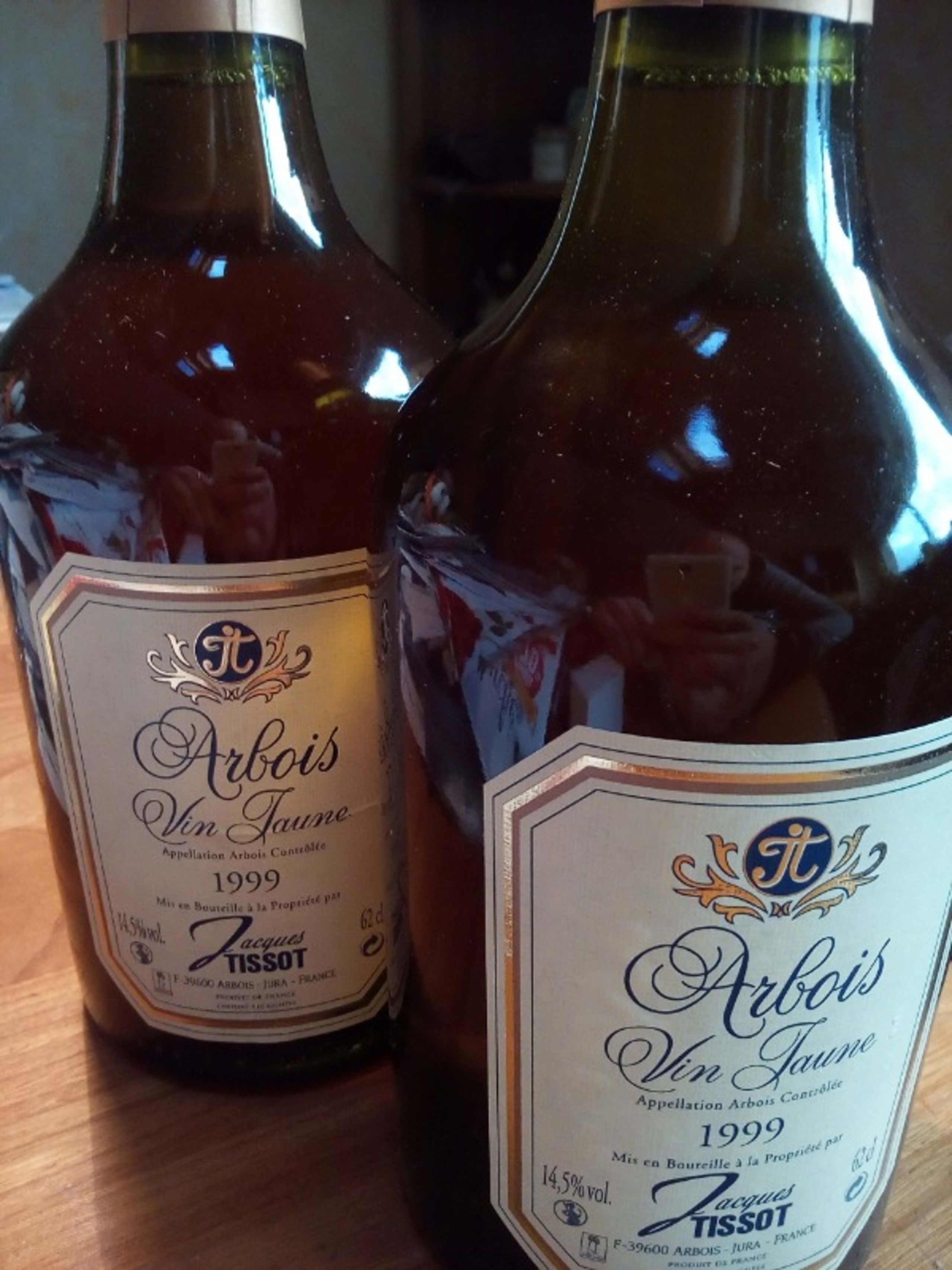 2 x Arbois, vin jaune, Jacques Tissot, 1999 (62cl)