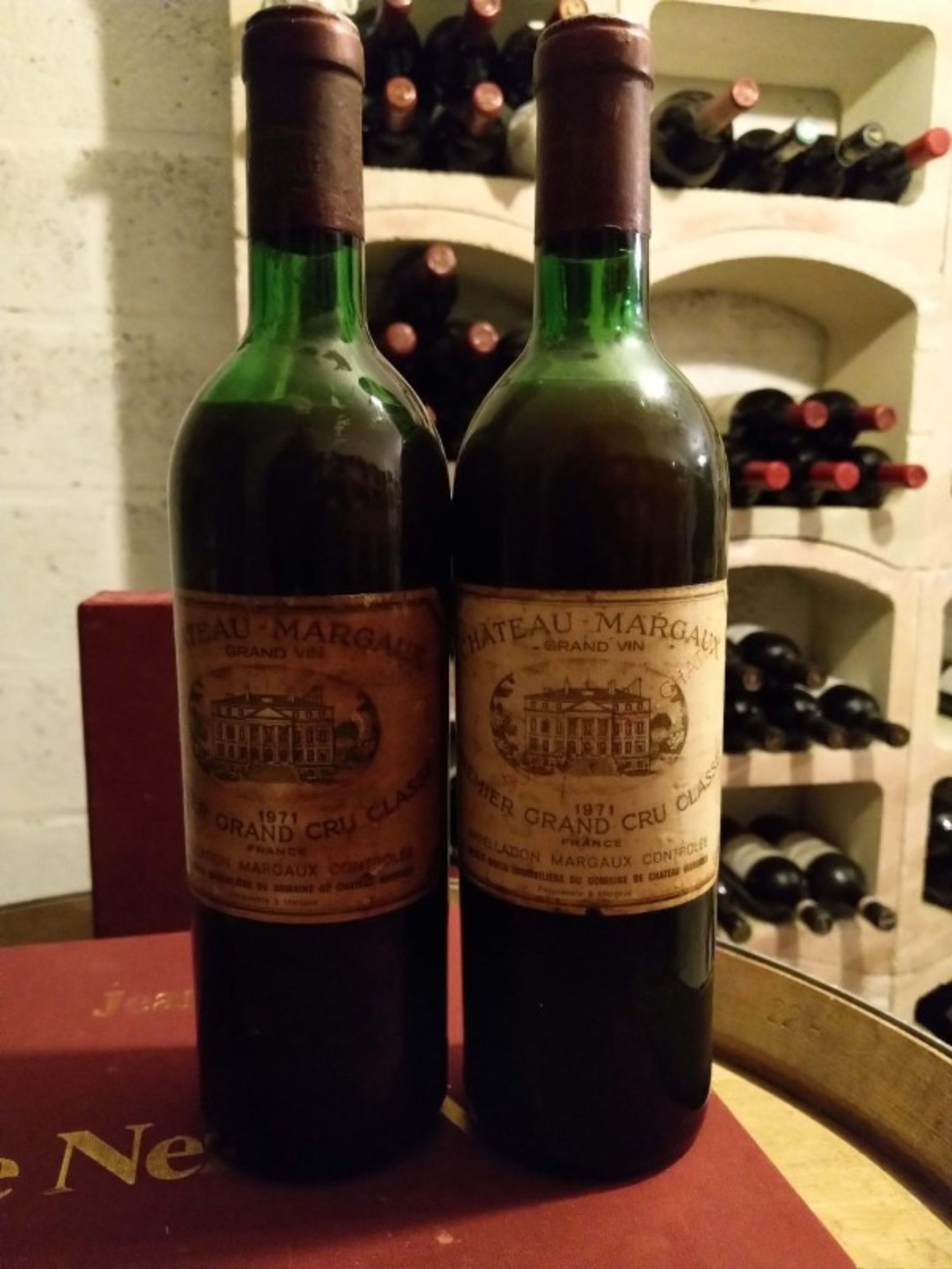 2 x Margaux 1er cru, Château Margaux, Margaux, 1971