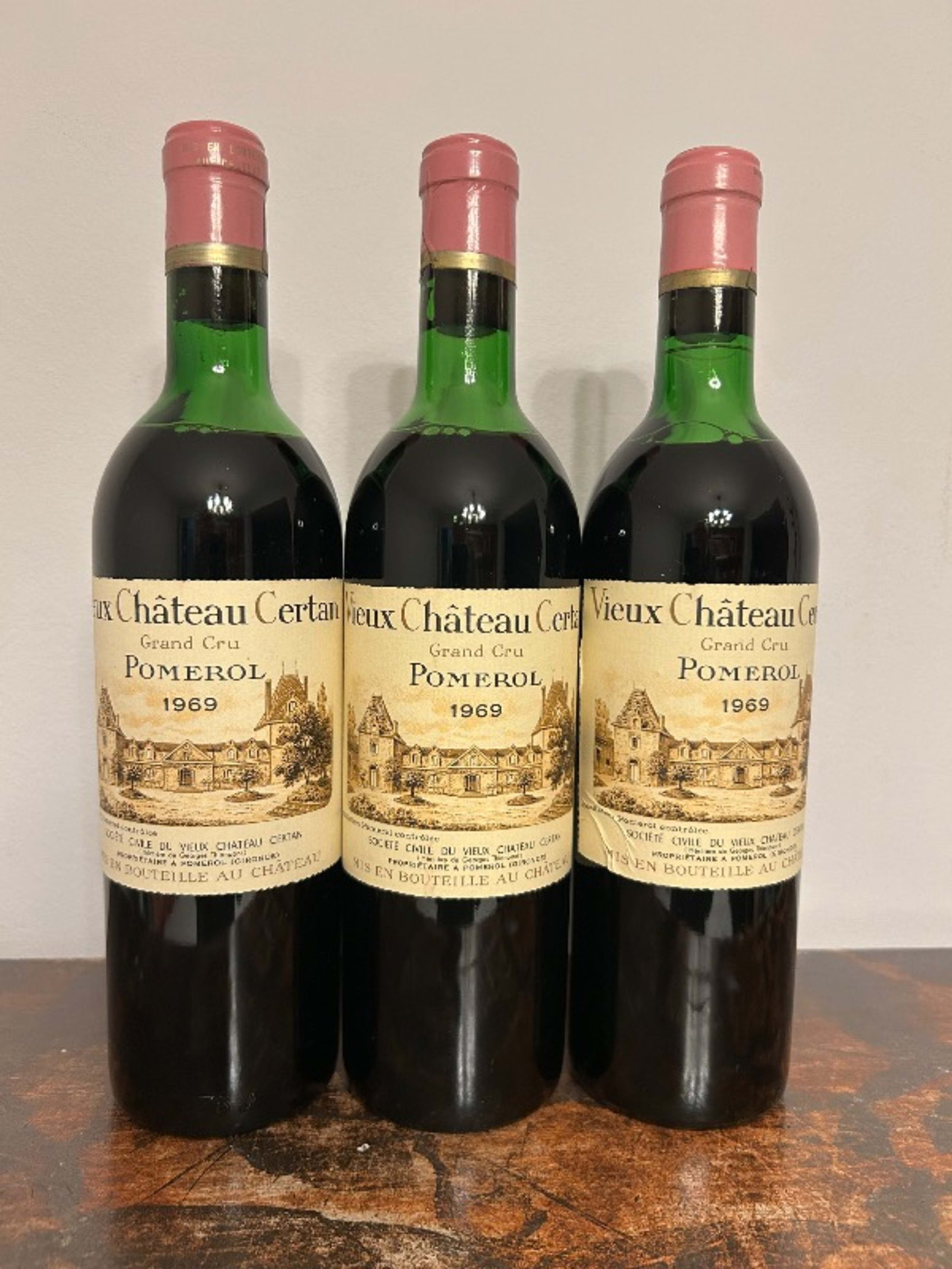 3 x Vieux Château Certan, Pomerol, 1969