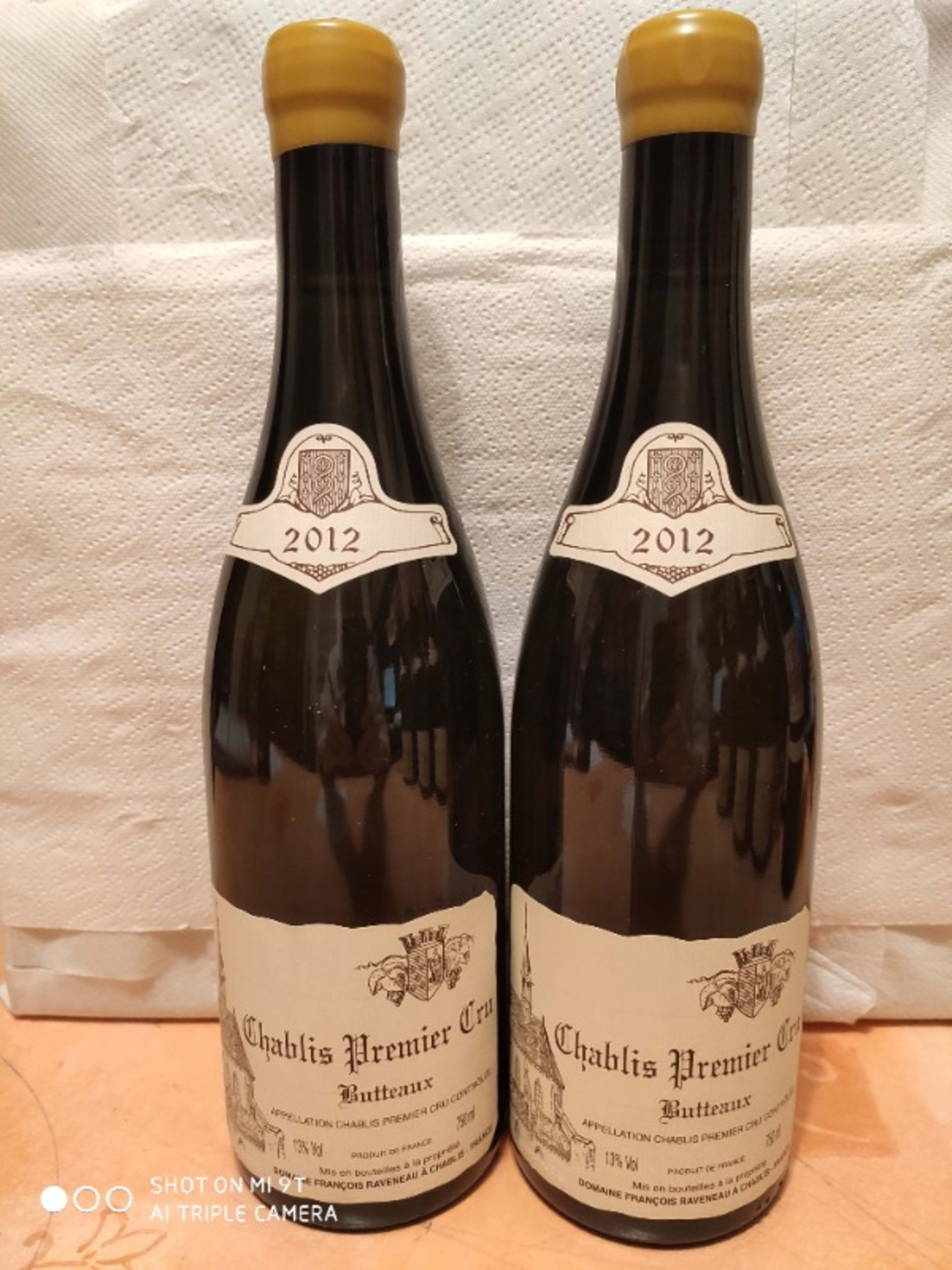 2 x Chablis Premier Cru, Butteaux, Domaine Francois Raveneau, 2012