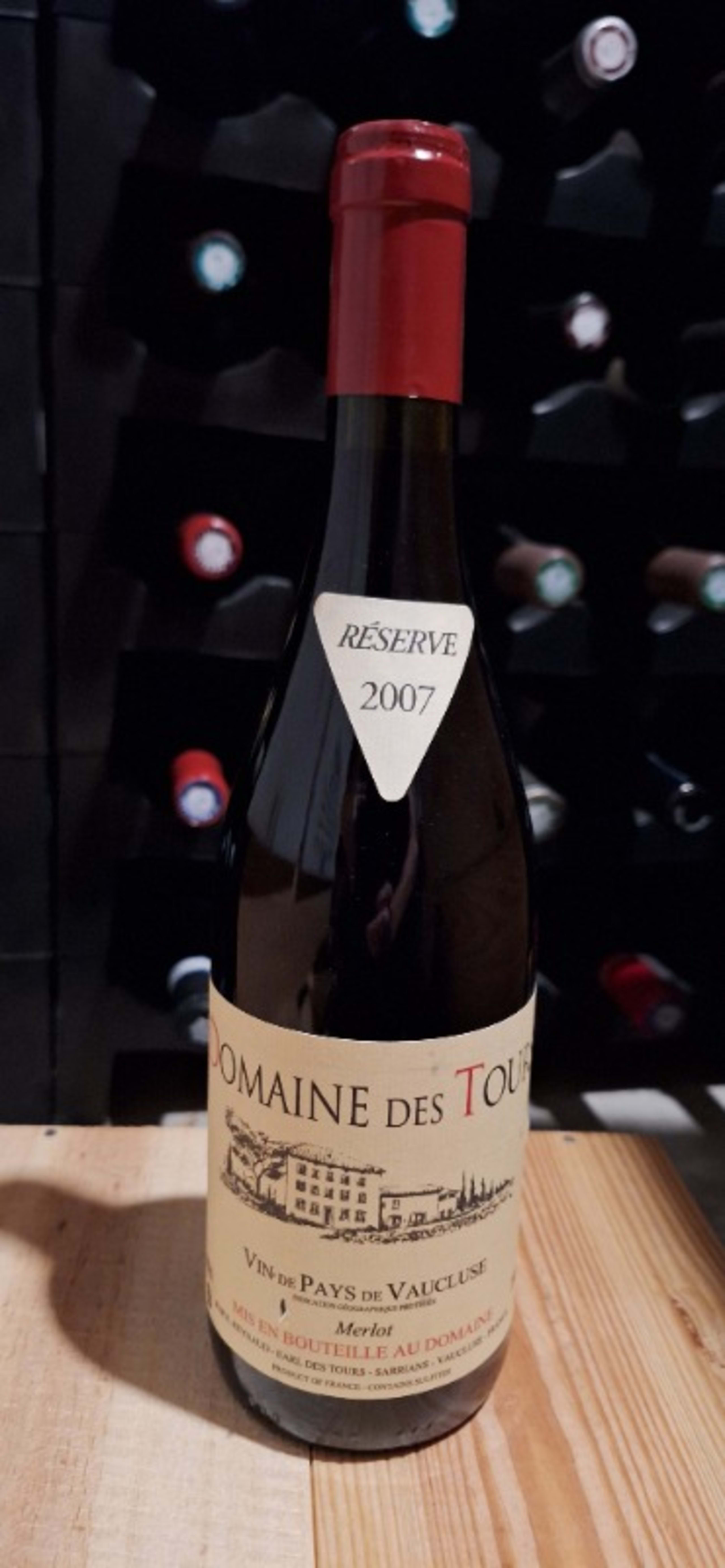 Vin de Pays du Vaucluse, Merlot, Domaine des tours, 2007