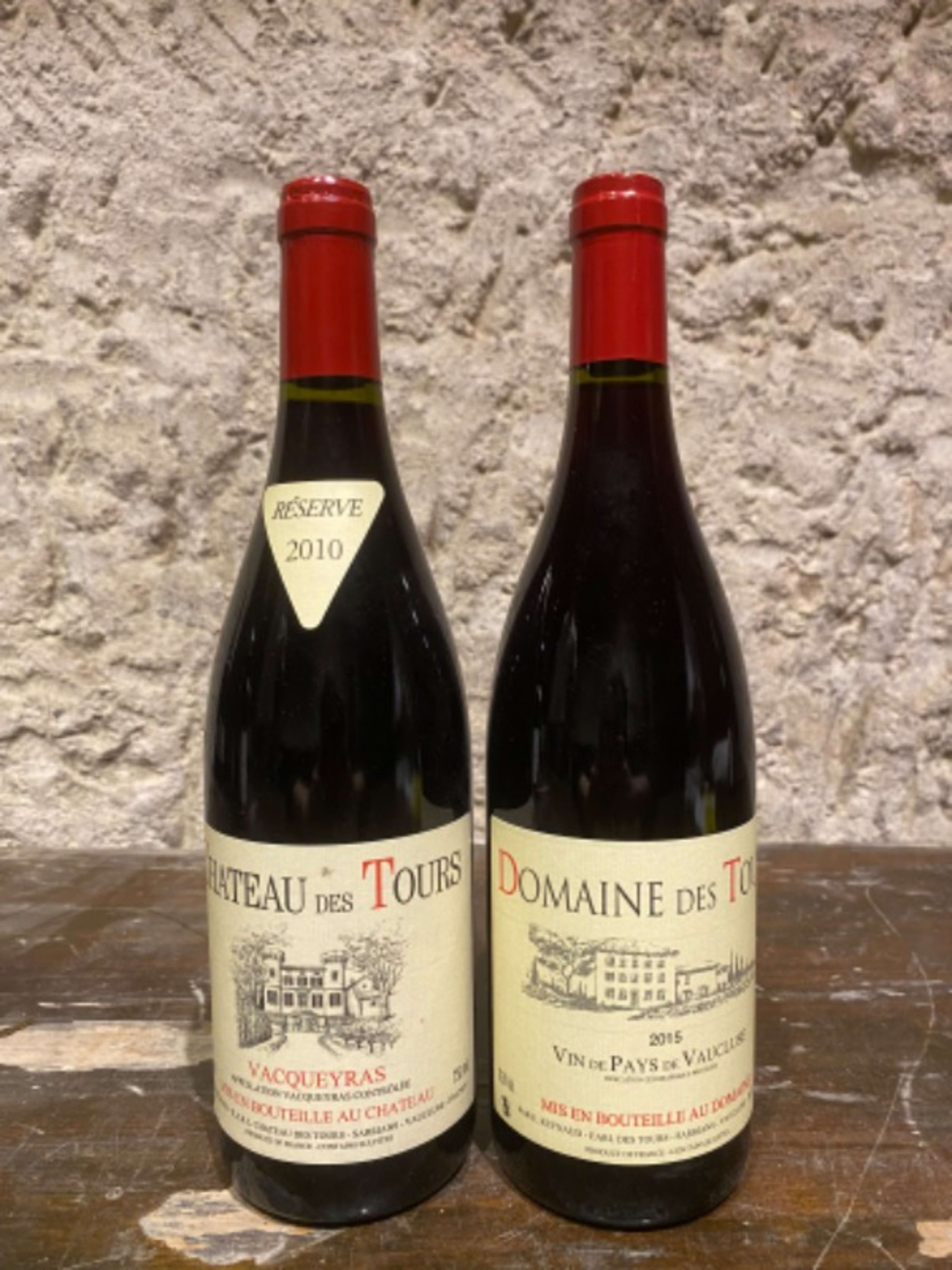2 x Château/ domaine des Tours,  Vacqueyras/ VdP Vaucluse,2010