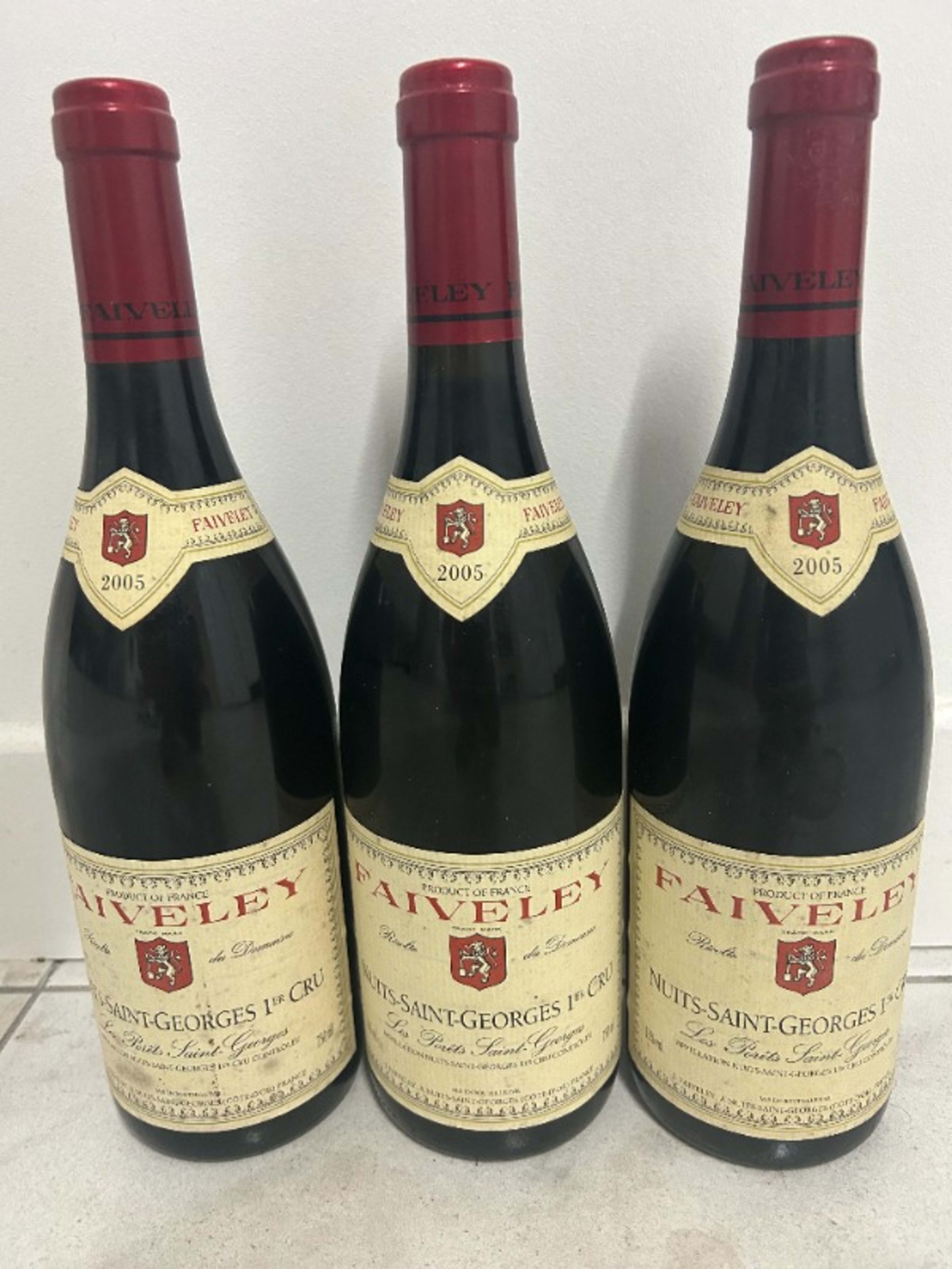 3 x Nuits-Saint-Georges, 1 er Cru - Les Porêts Saint Georges, domaine Faiveley, 2005