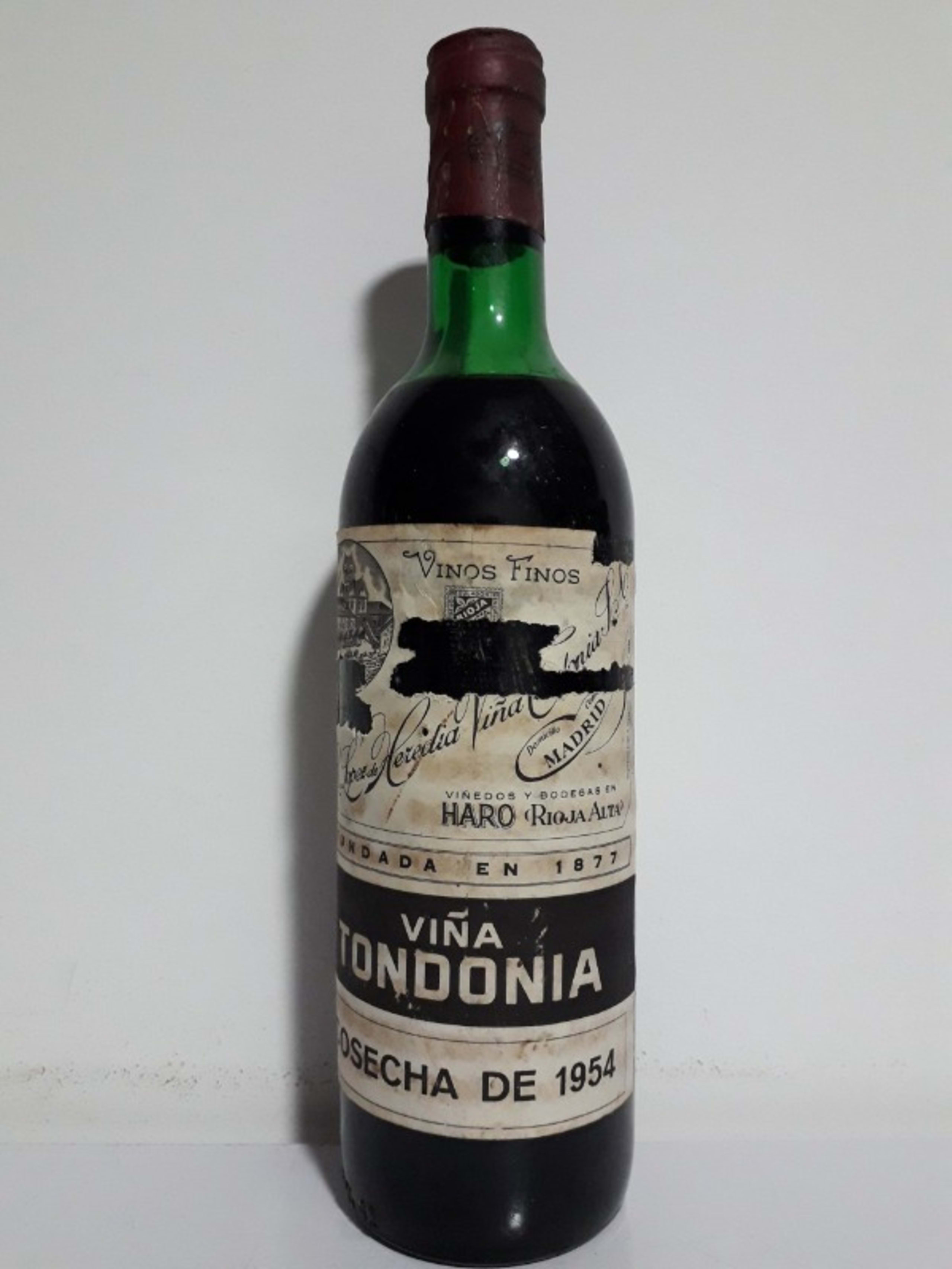 Gran Reserva 10 Y oak, Viña Tondonia R. López de Heredia, Rioja, 1954