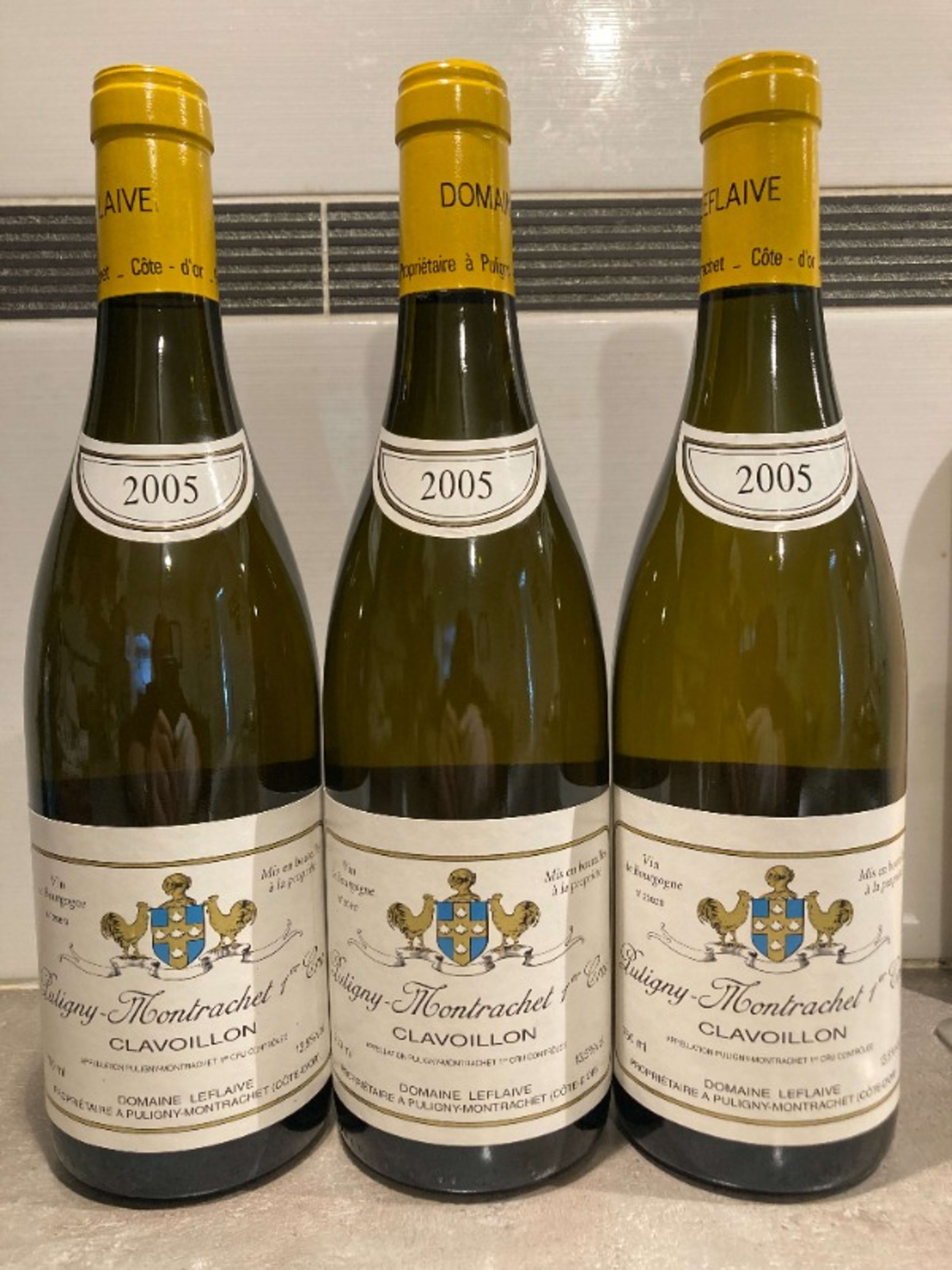 3 x Puligny-Montrachet, 1er Cru Clavoillon, Domaine Leflaive, 2005
