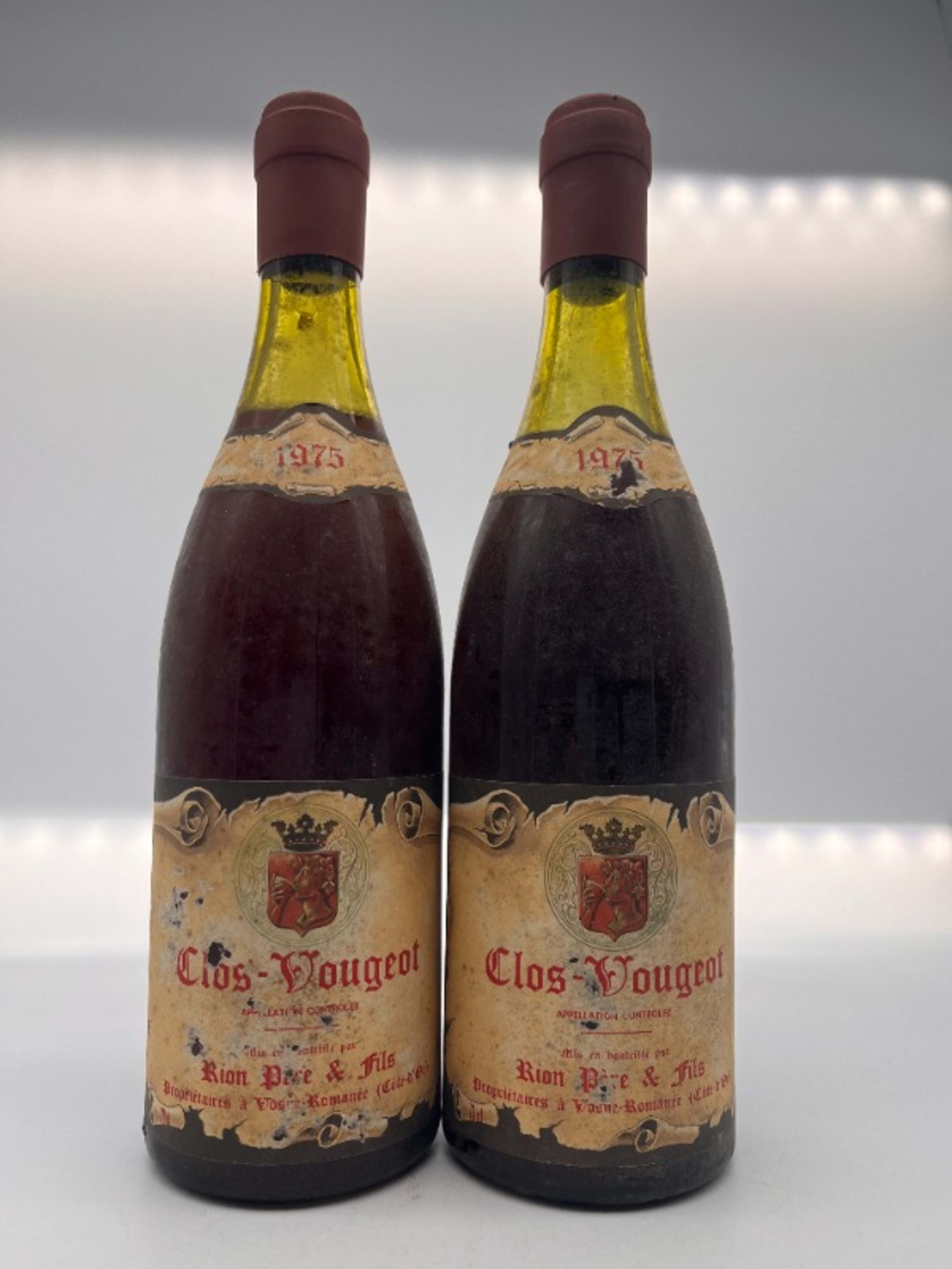 2 x Clos de Vougeot, Domaine Rion, 1975