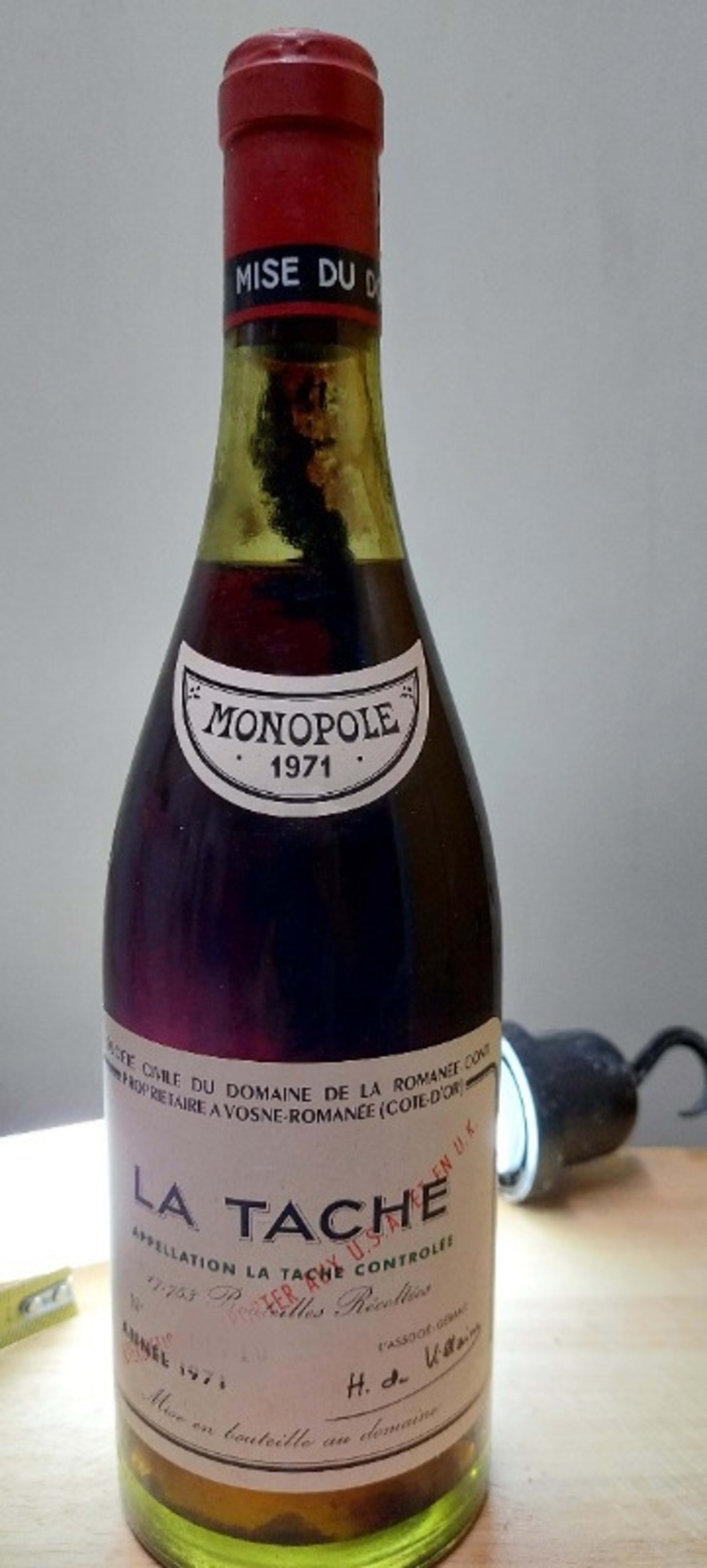 2 x La Tâche, Grand Cru, Domaine de la Romanée Conti, 1971