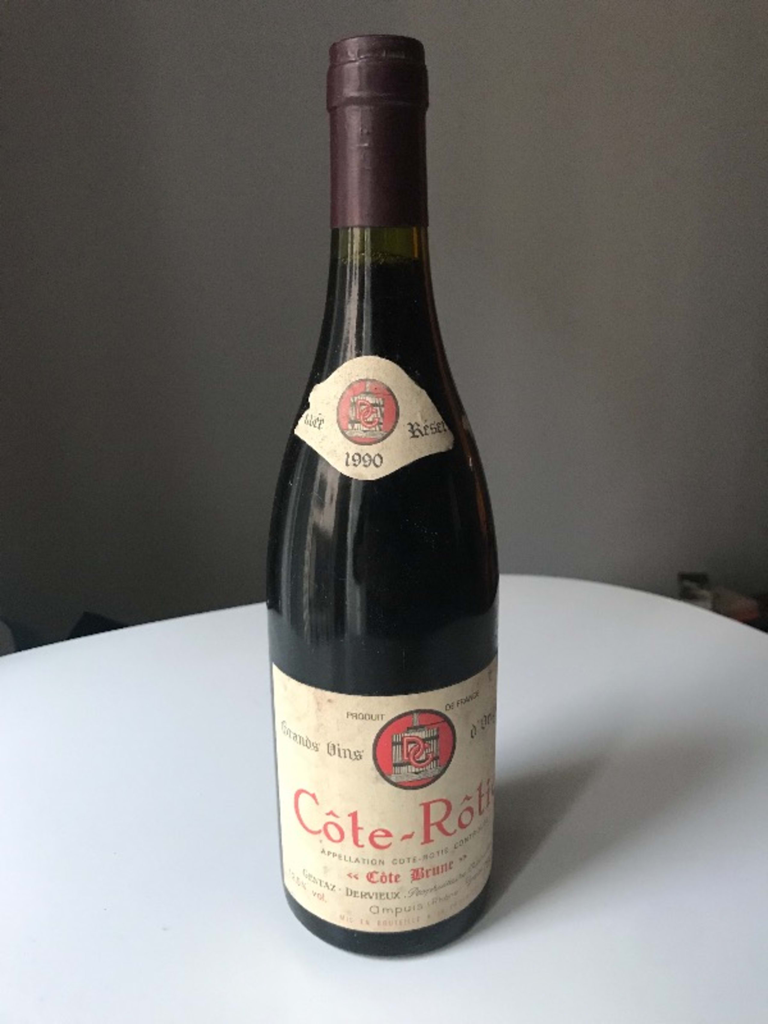 Côte-Rôtie, Côte Brune, Gentaz Dervieux, 1990