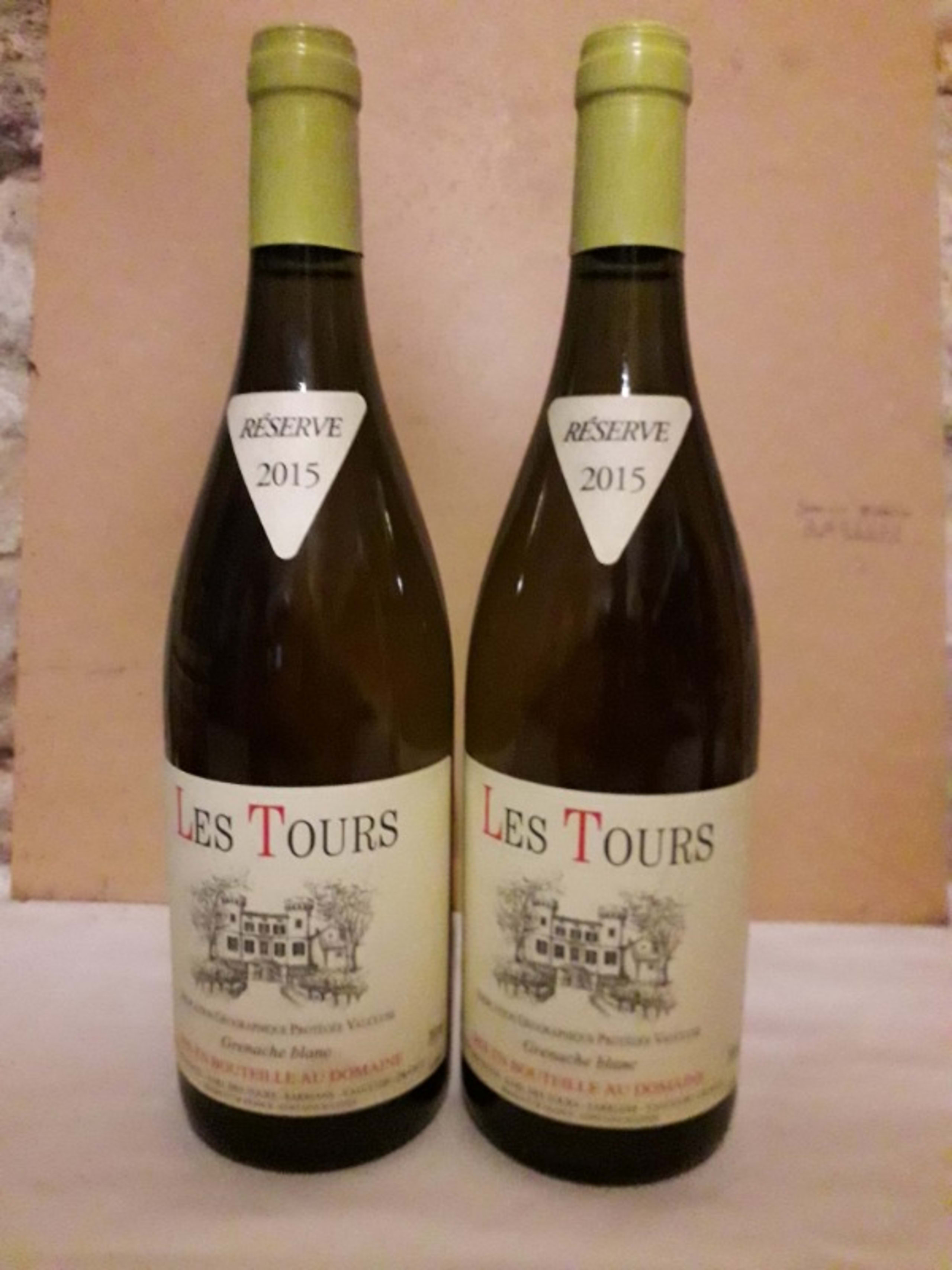 2 x Côtes-du-Rhône, Domaine les Tours (Bc/Wh), 2015
