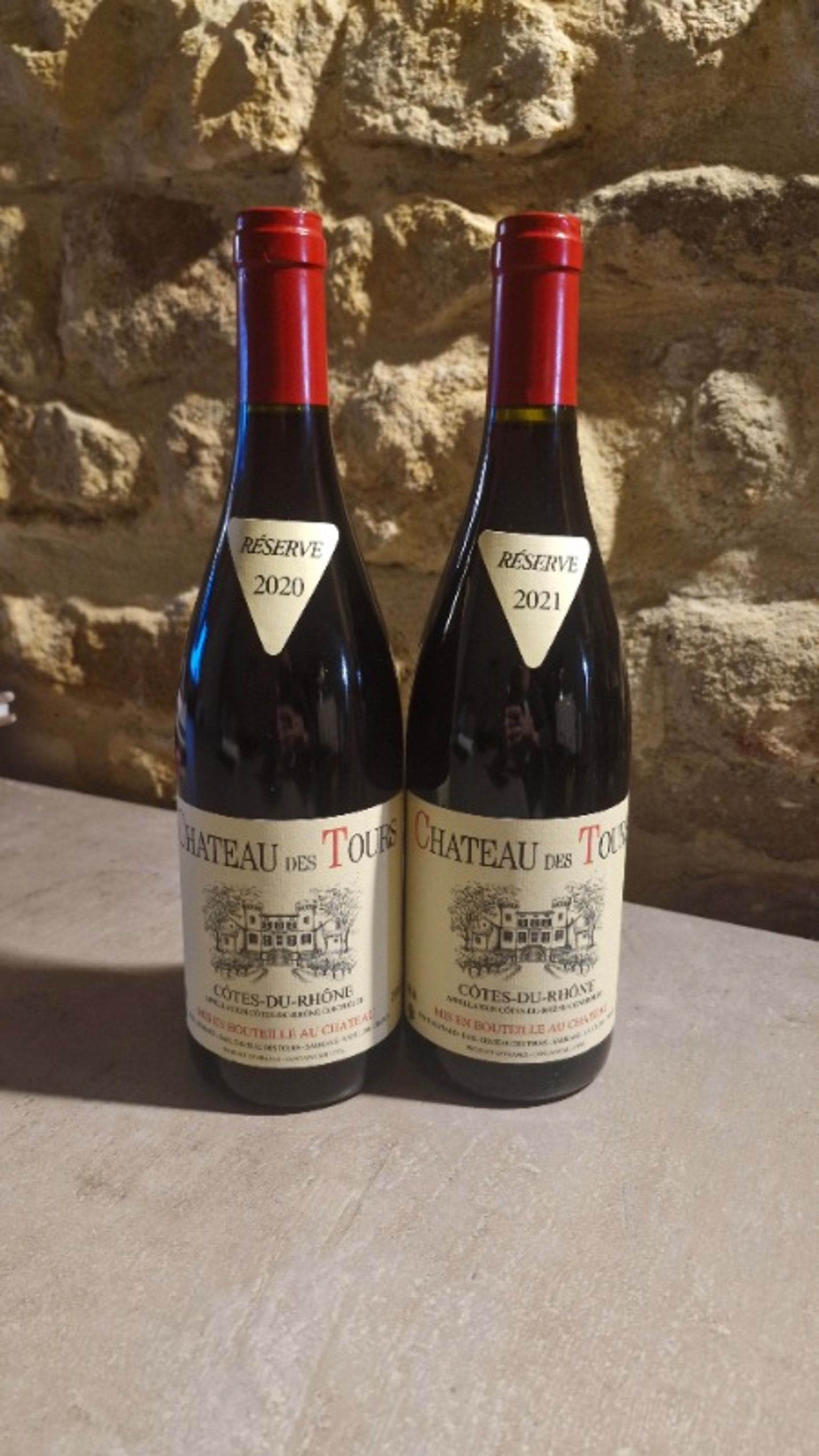 2 X Côtes-du-Rhône, Château des Tours 2020/2021