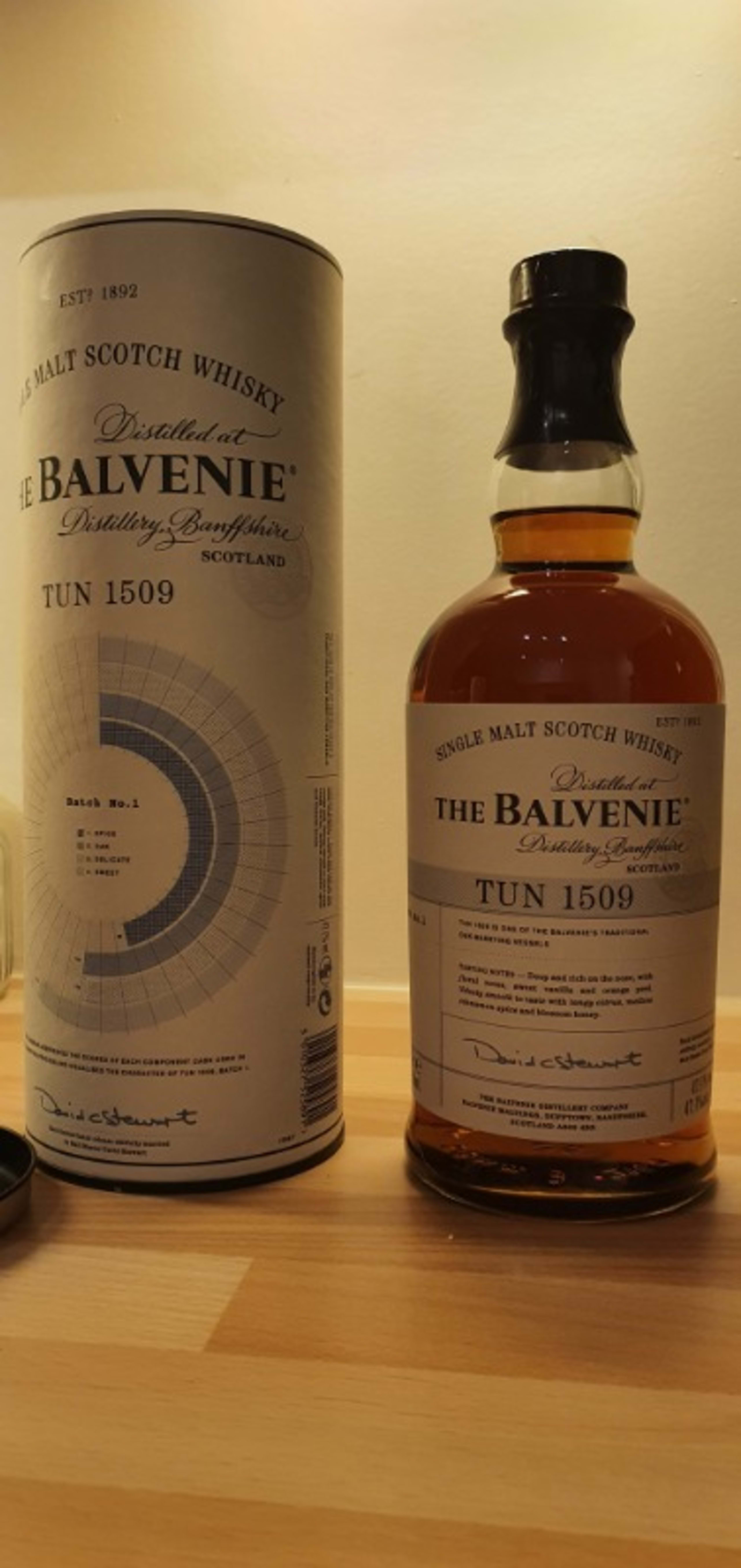 Batch no. 1 single malt tun 1509, The Balvenie, Whisky