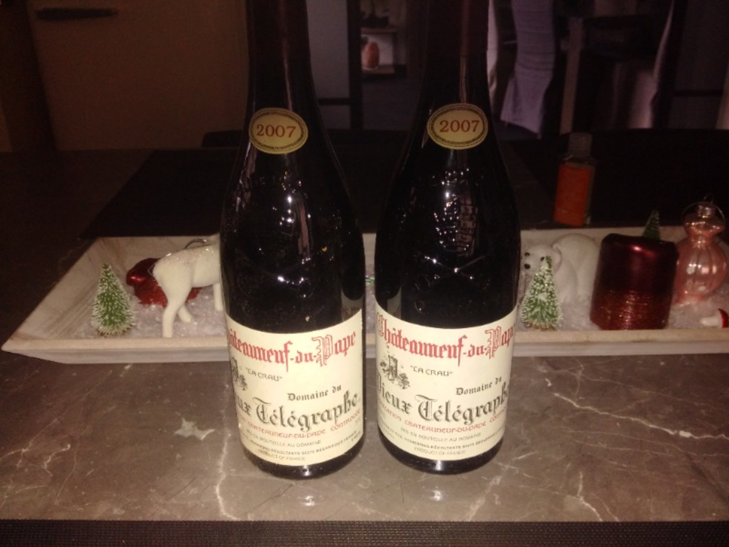 2 x Châteauneuf-du-Pape, La Crau, domaine du Vieux Télégraphe, 2007