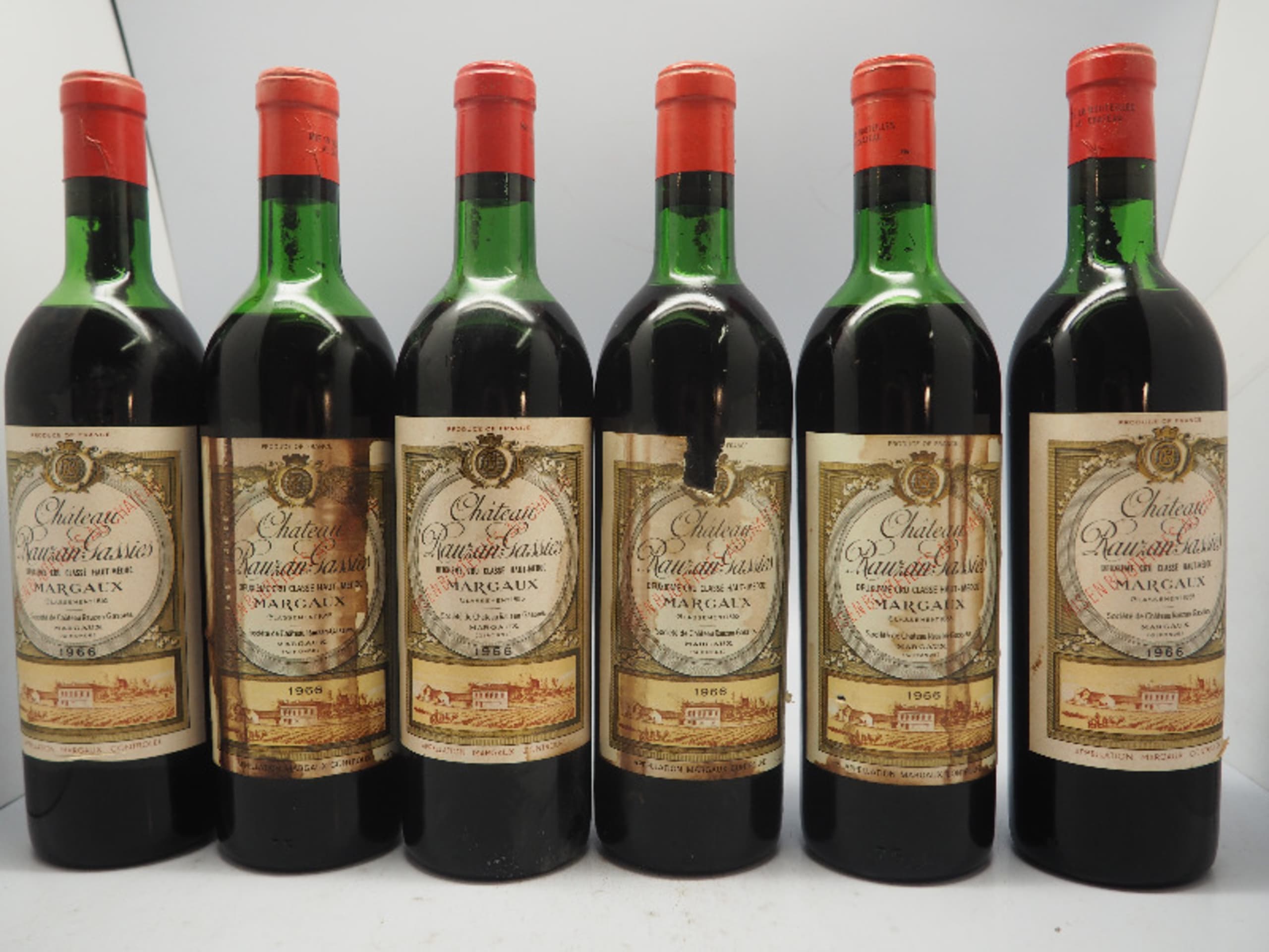 6 x Château Rauzan Gassies, Margaux, 1966