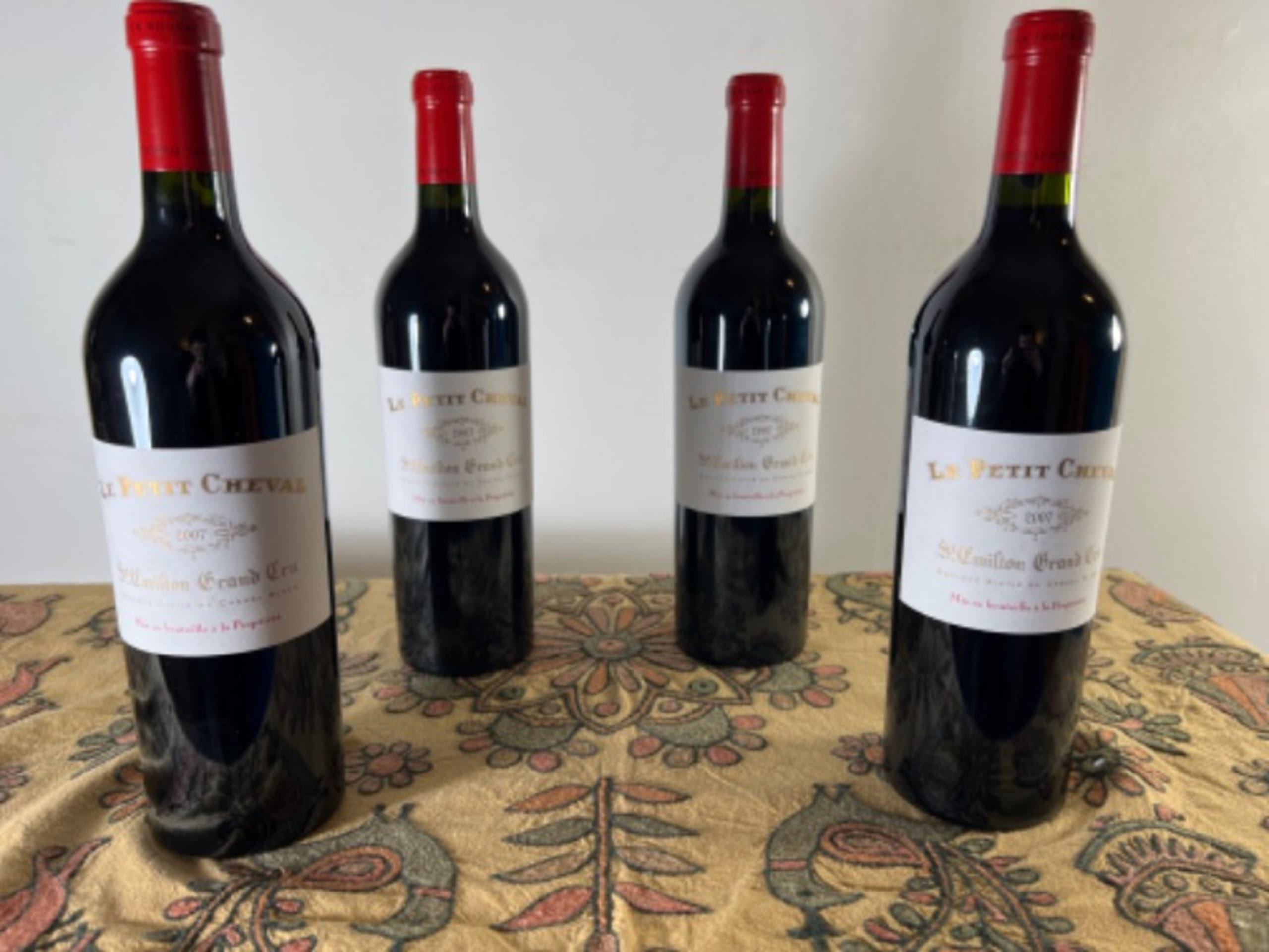 4 x château Petit Cheval, Saint-Émilion, 2007
