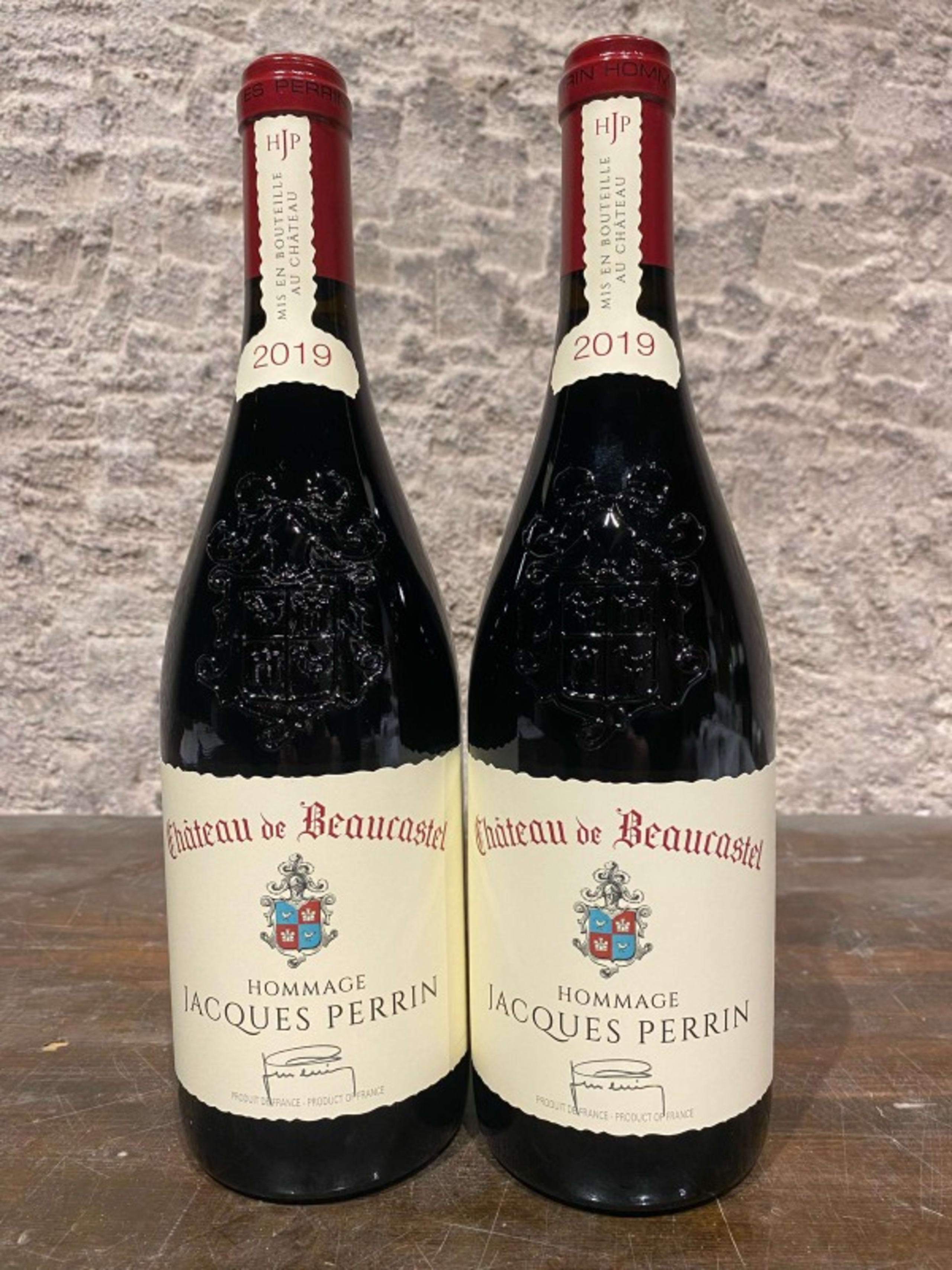 2 x Châteauneuf-du-Pape, Hommage à Jacques Perrin, château de Beaucastel, 2019