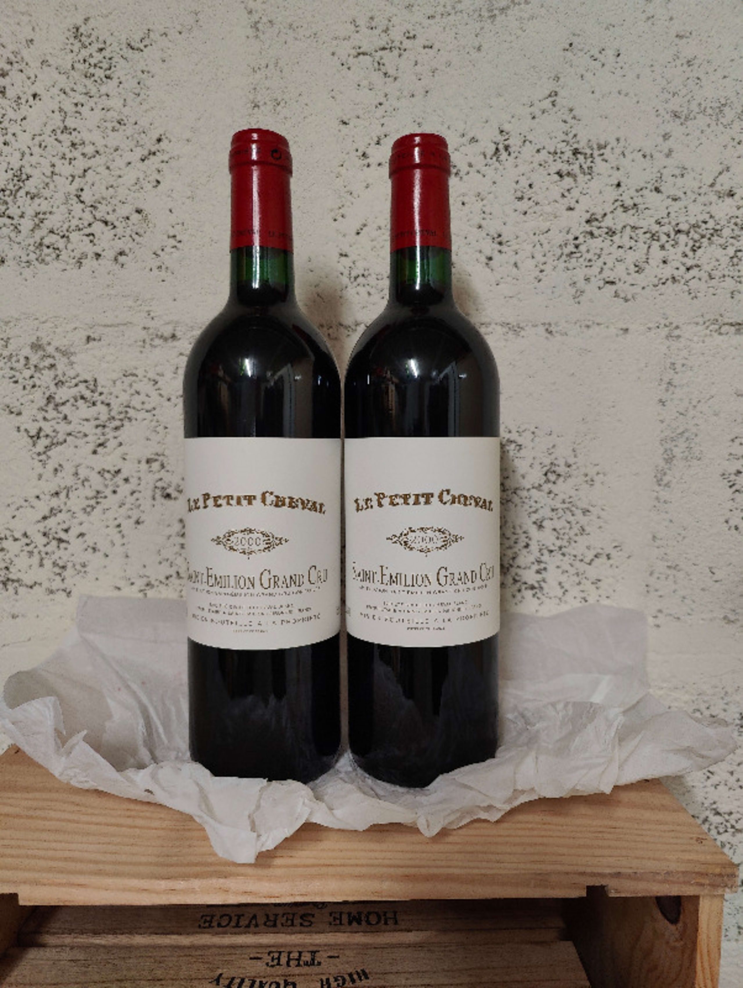 2 x le Petit Cheval, château Cheval Blanc, Saint-Émilion Grand Cru, 2000