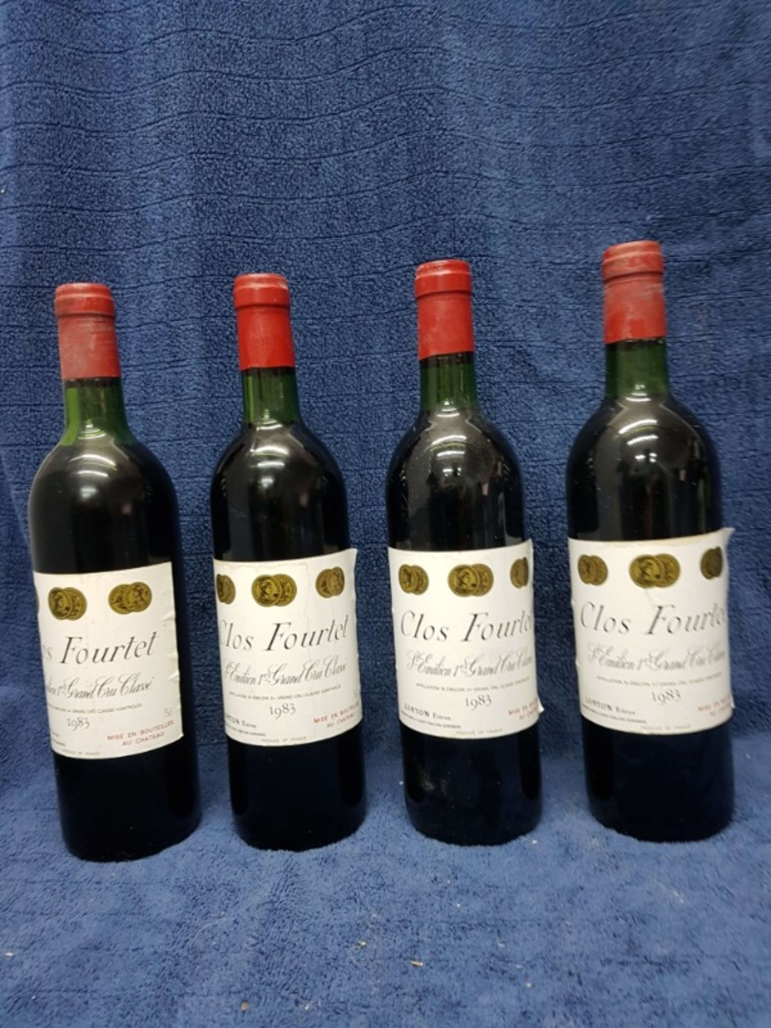 4 x Clos Fourtet, Saint-Émilion Grand Cru, 1983