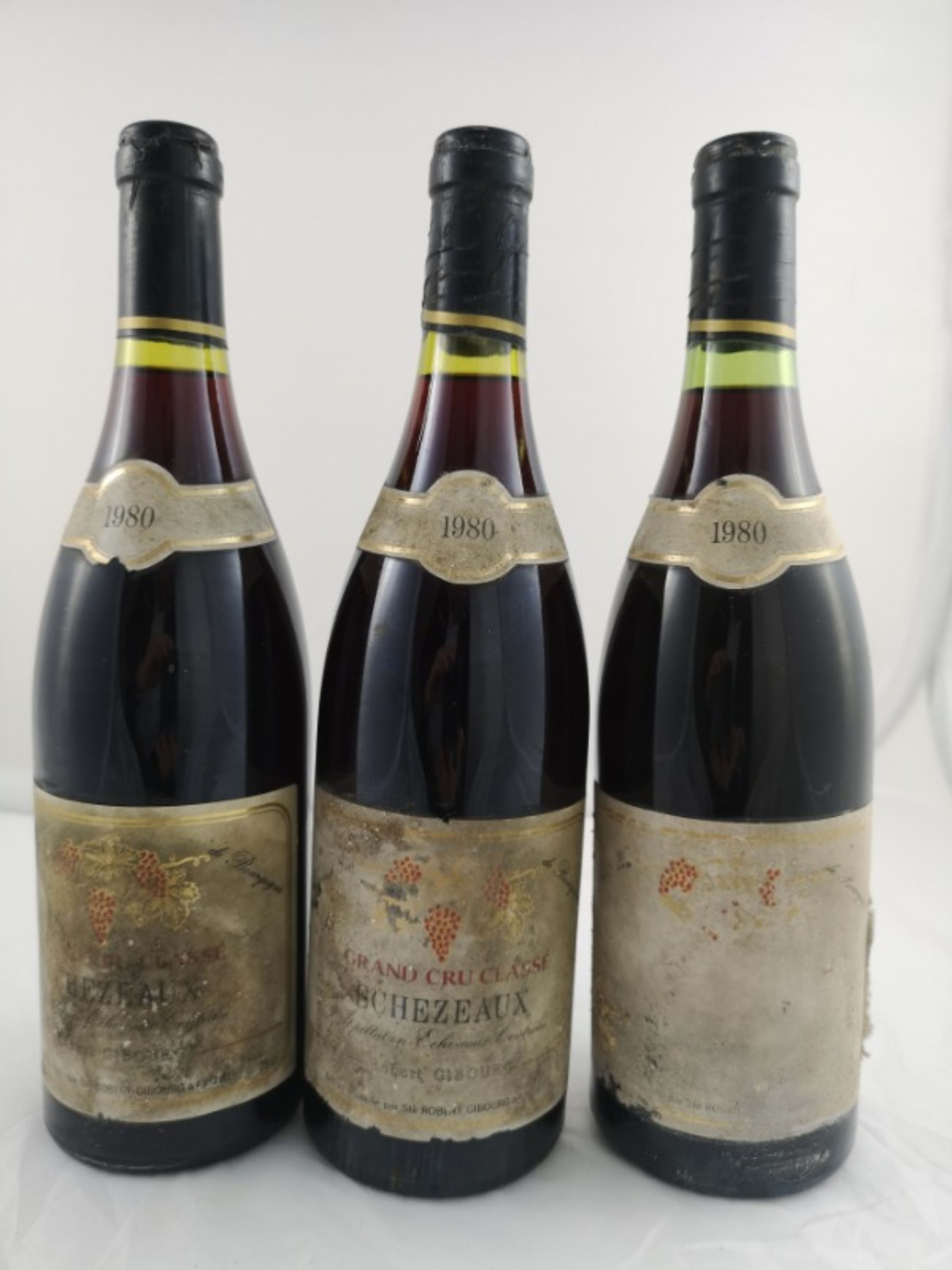 3 x Echézeaux, Grand Cru classé, Domaine Robert Gibourg, 1980