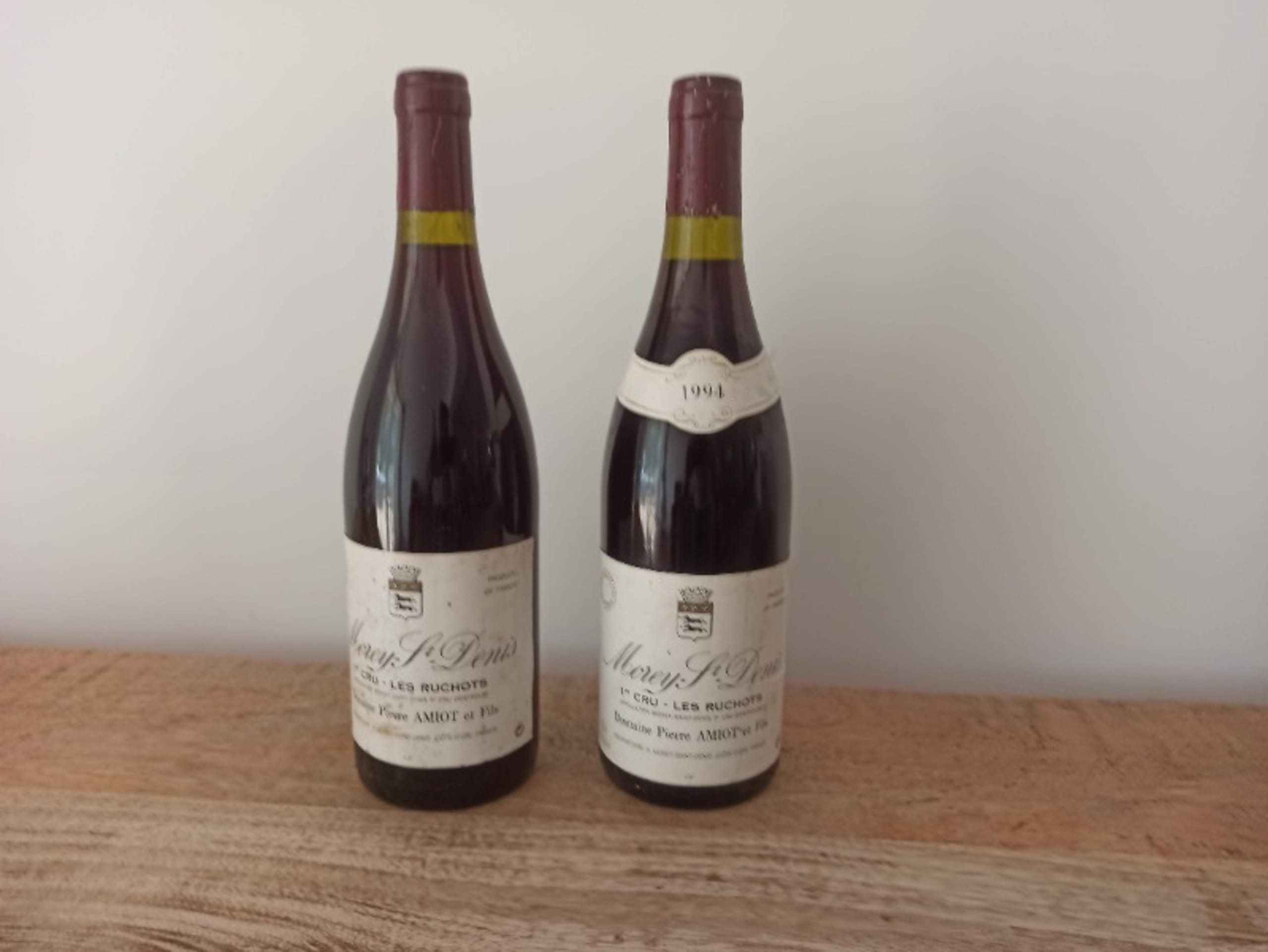 2 x Morey-Saint-Denis, Les Ruchots - 1er Cru, Pierre Amiot, 1994