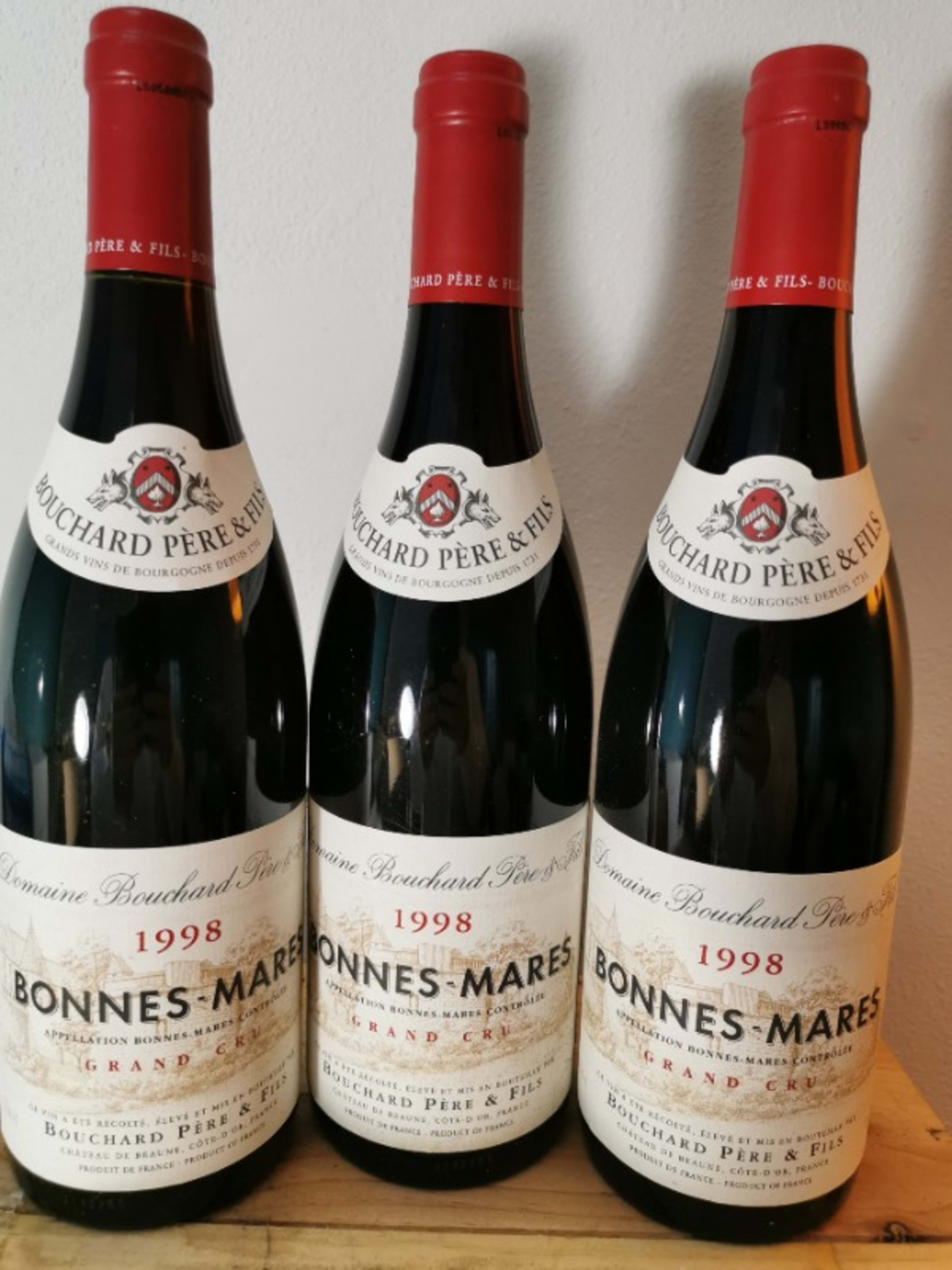 3 x Bonnes-Mares, Grand Cru, Domaine Bouchard P&F, 1998