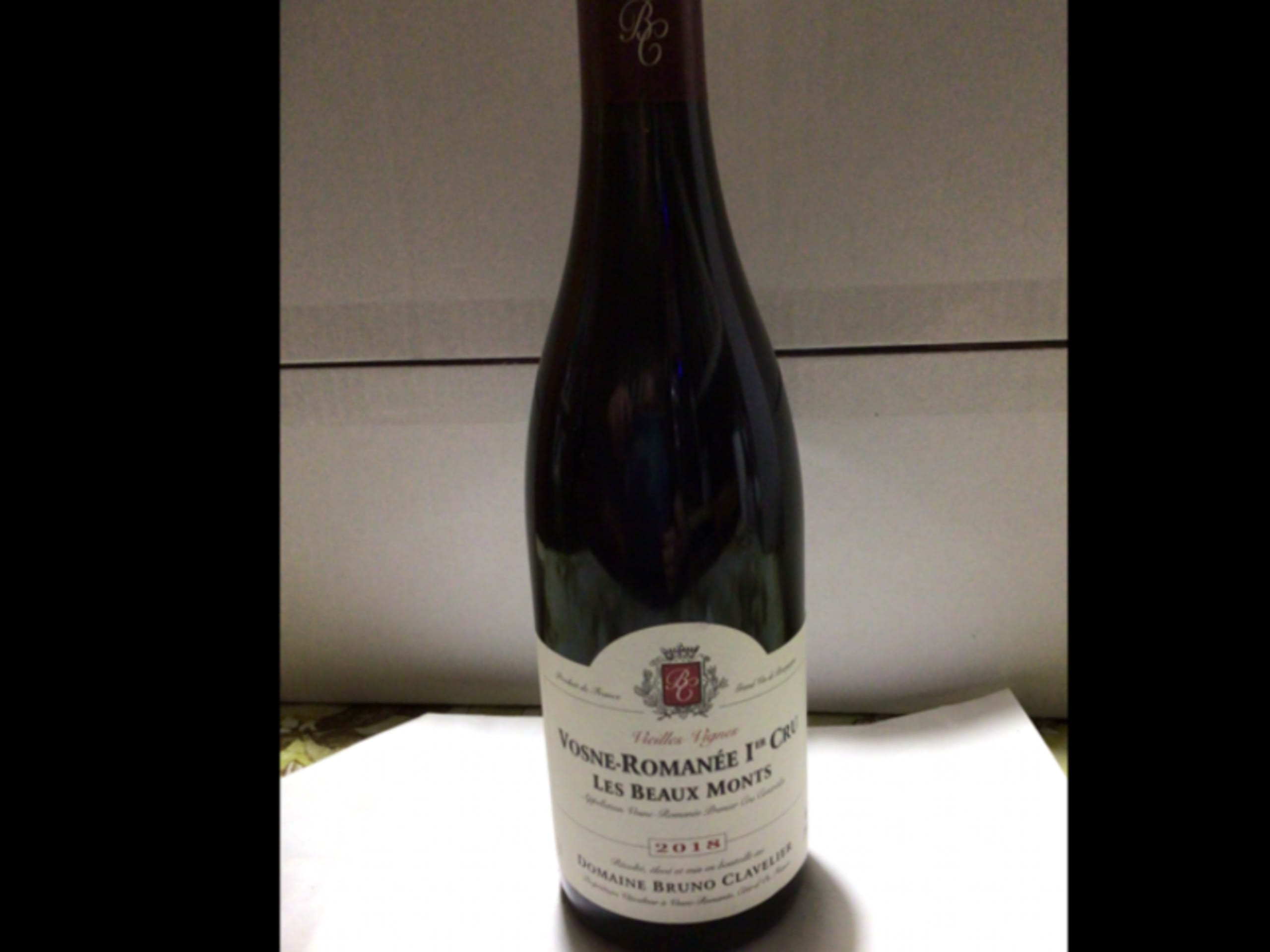 Vosne-Romanée, 1er cru les Beaux Monts vieilles vignes, Bruno Clavelier, 2018