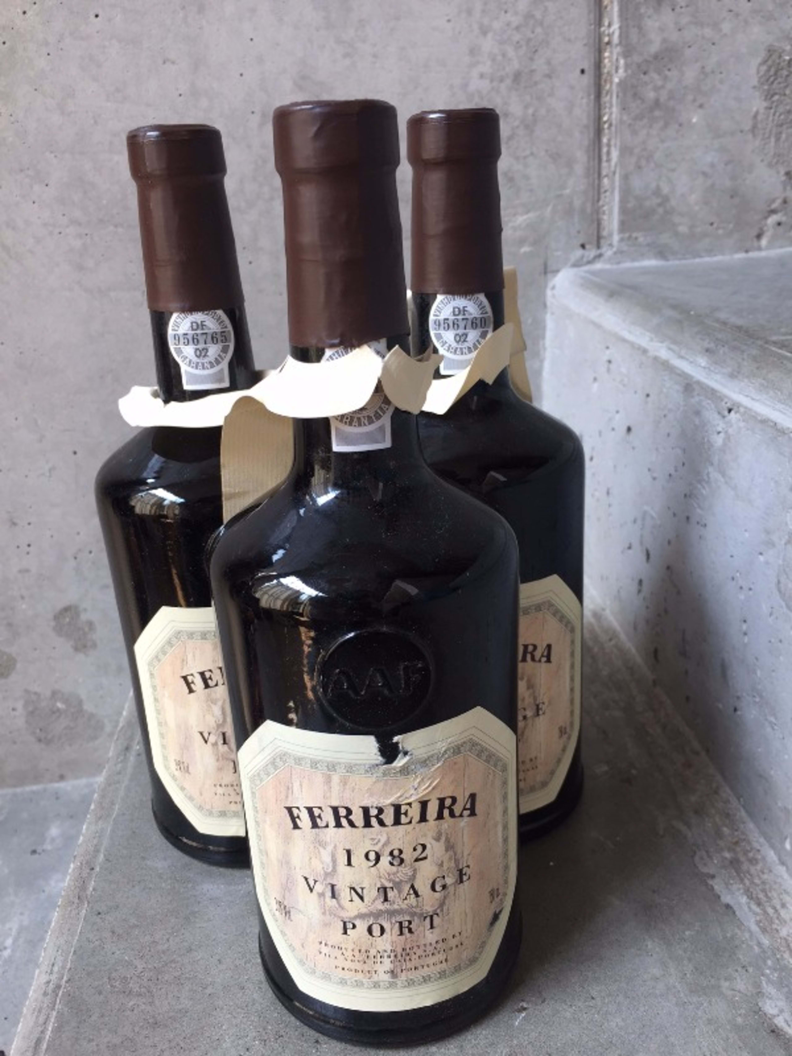 3 x Vintage Port, Feirrera, Porto, 1982