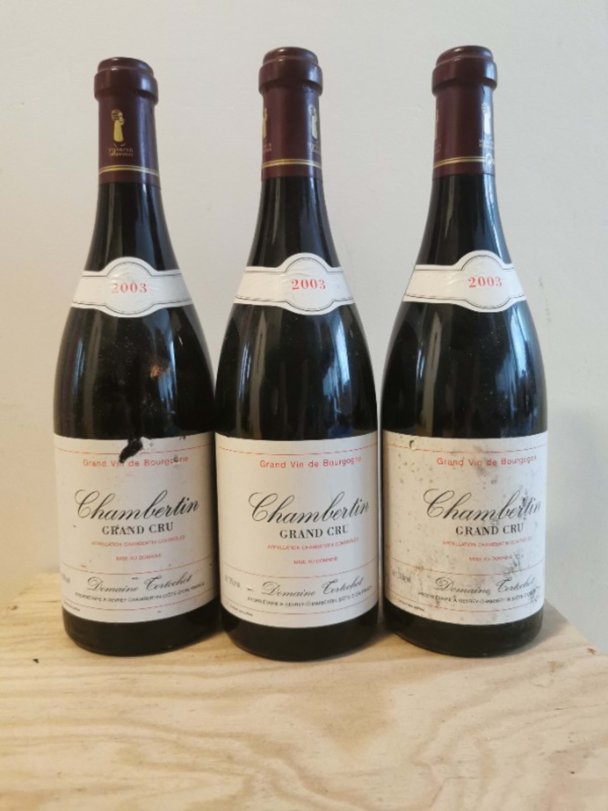 3 x Chambertin, Grand Cru, Domaine Tortochot, 2003