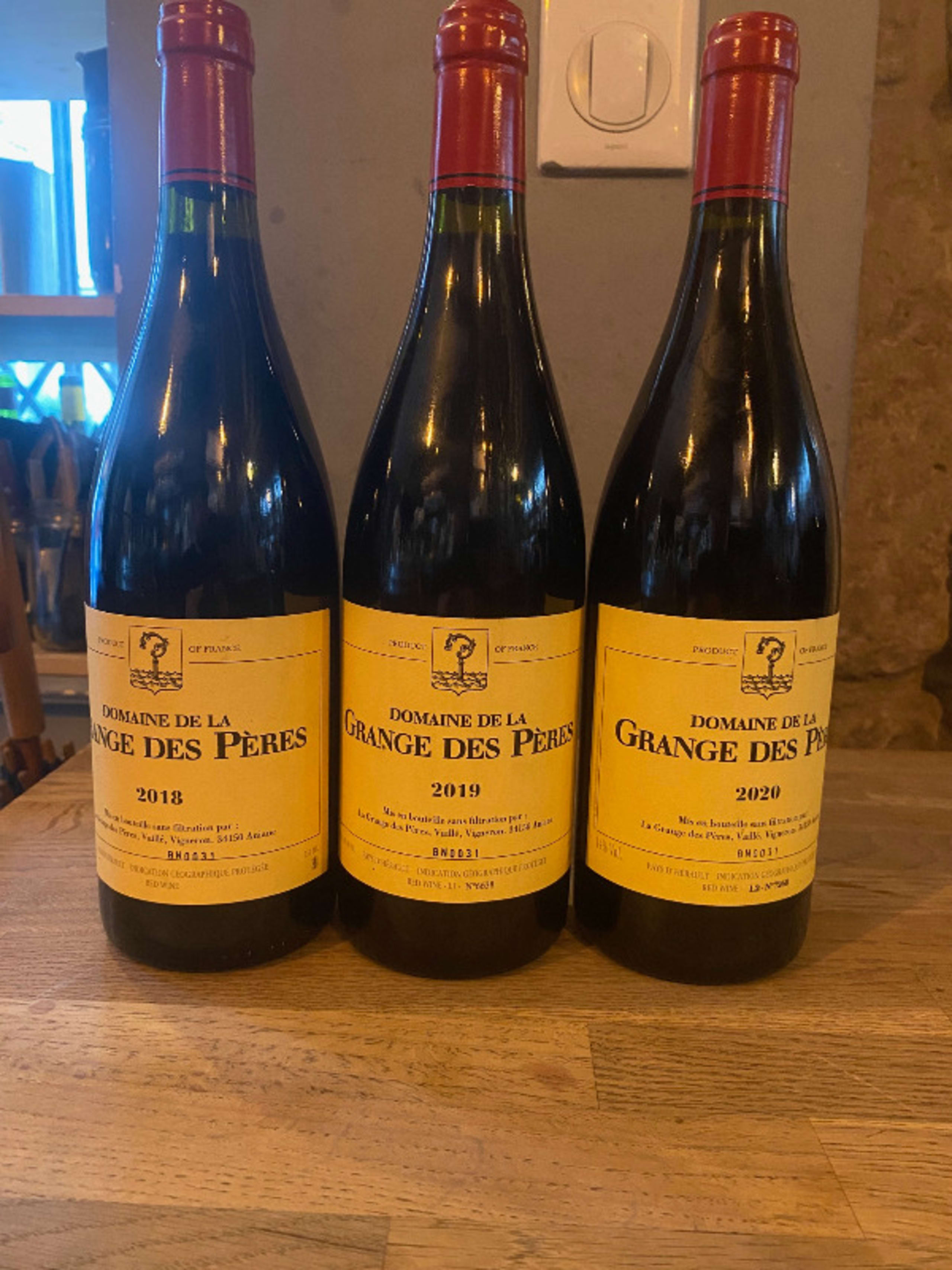 3 x Domaine de la Grange des Pères, Vin de Pays de l'Hérault, 2018/2019/2020