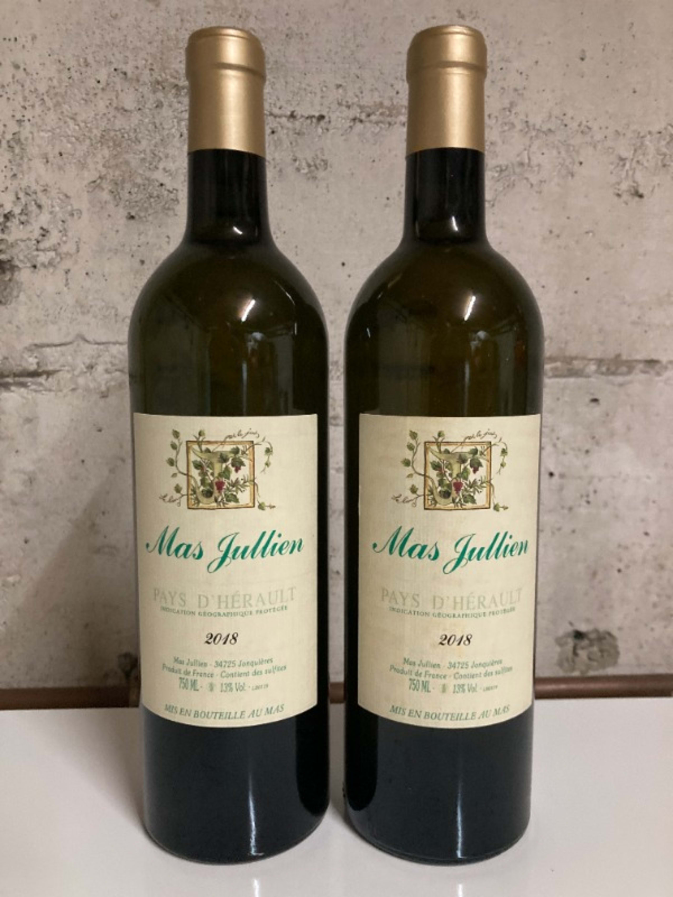 2 x Mas Jullien (Bc/Wh), Vin de Pays de l'Hérault, 2018