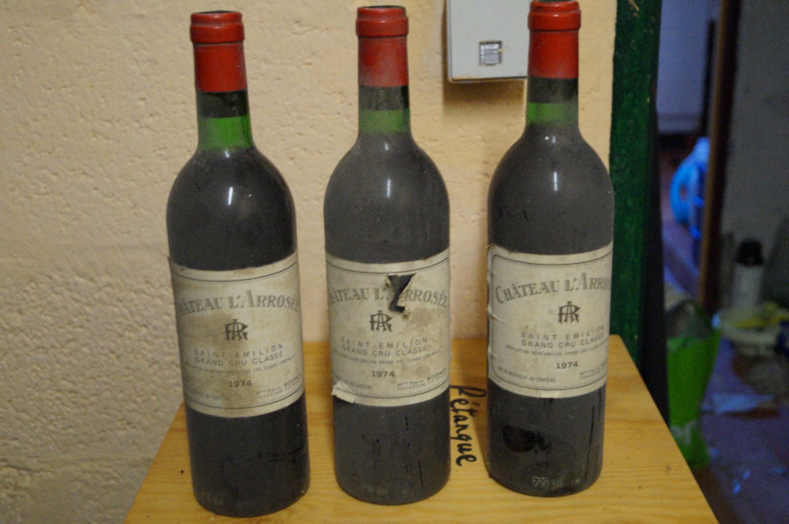 3 x château l Arrosée, Saint-Émilion Grand Cru, 1974