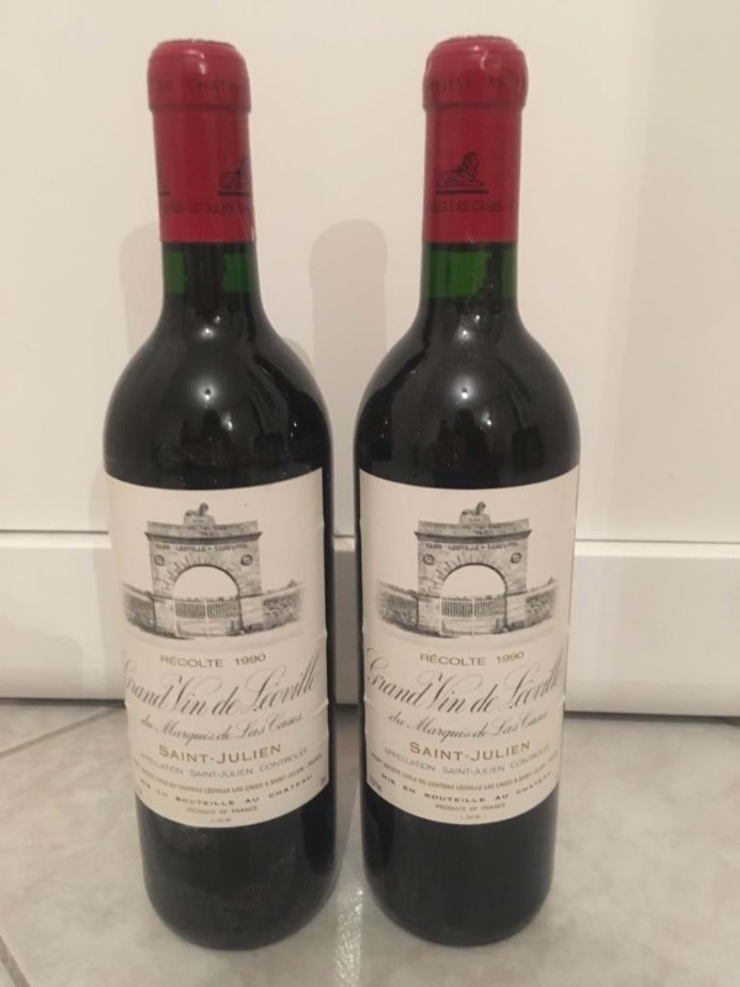 2 x Grand Vin de Léoville du Marquis de Las Cases, Saint-Julien, 1990