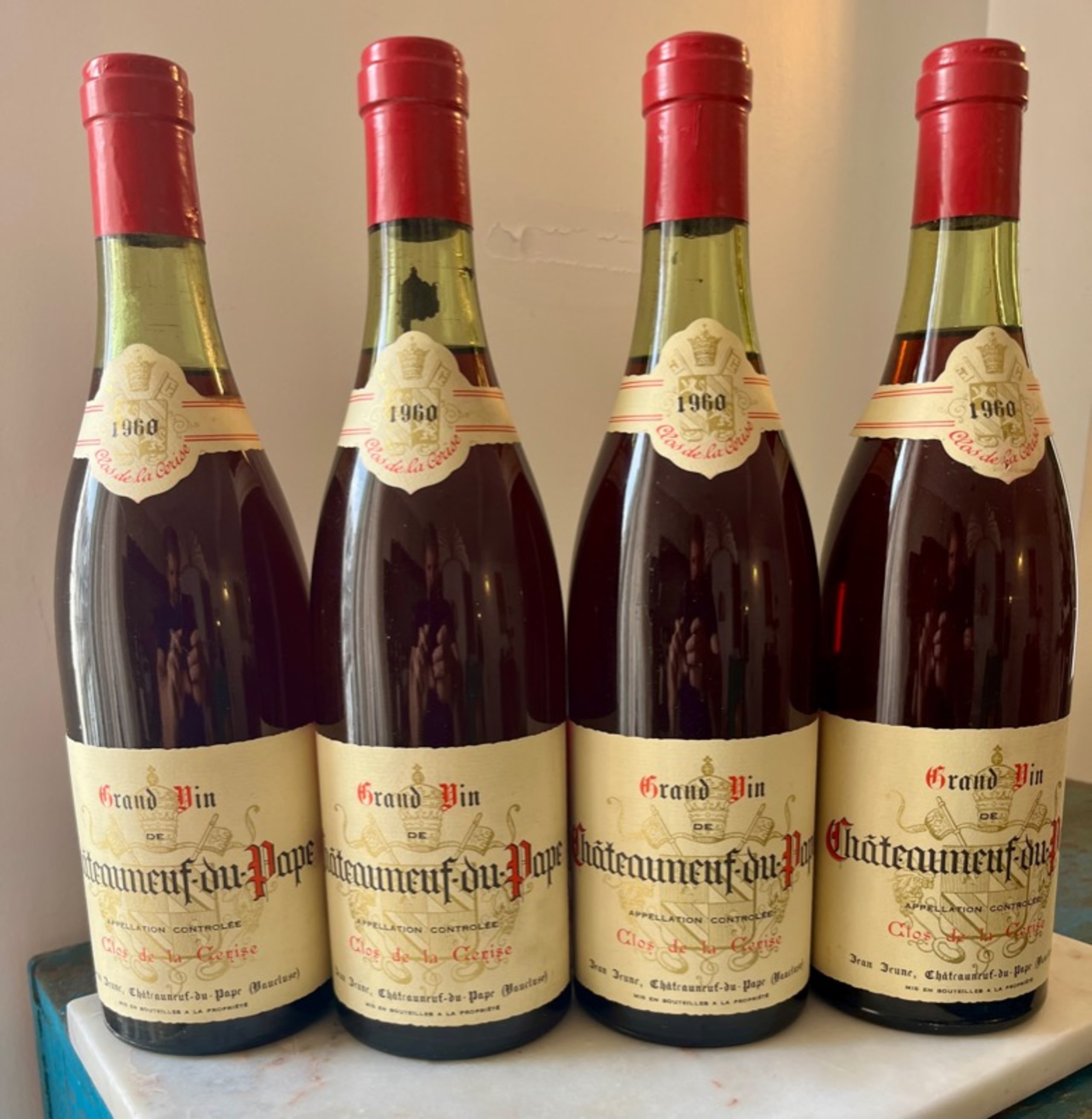 4 x Châteauneuf-du-Pape, Clos de la Cerise, Jean Jeune, 1960