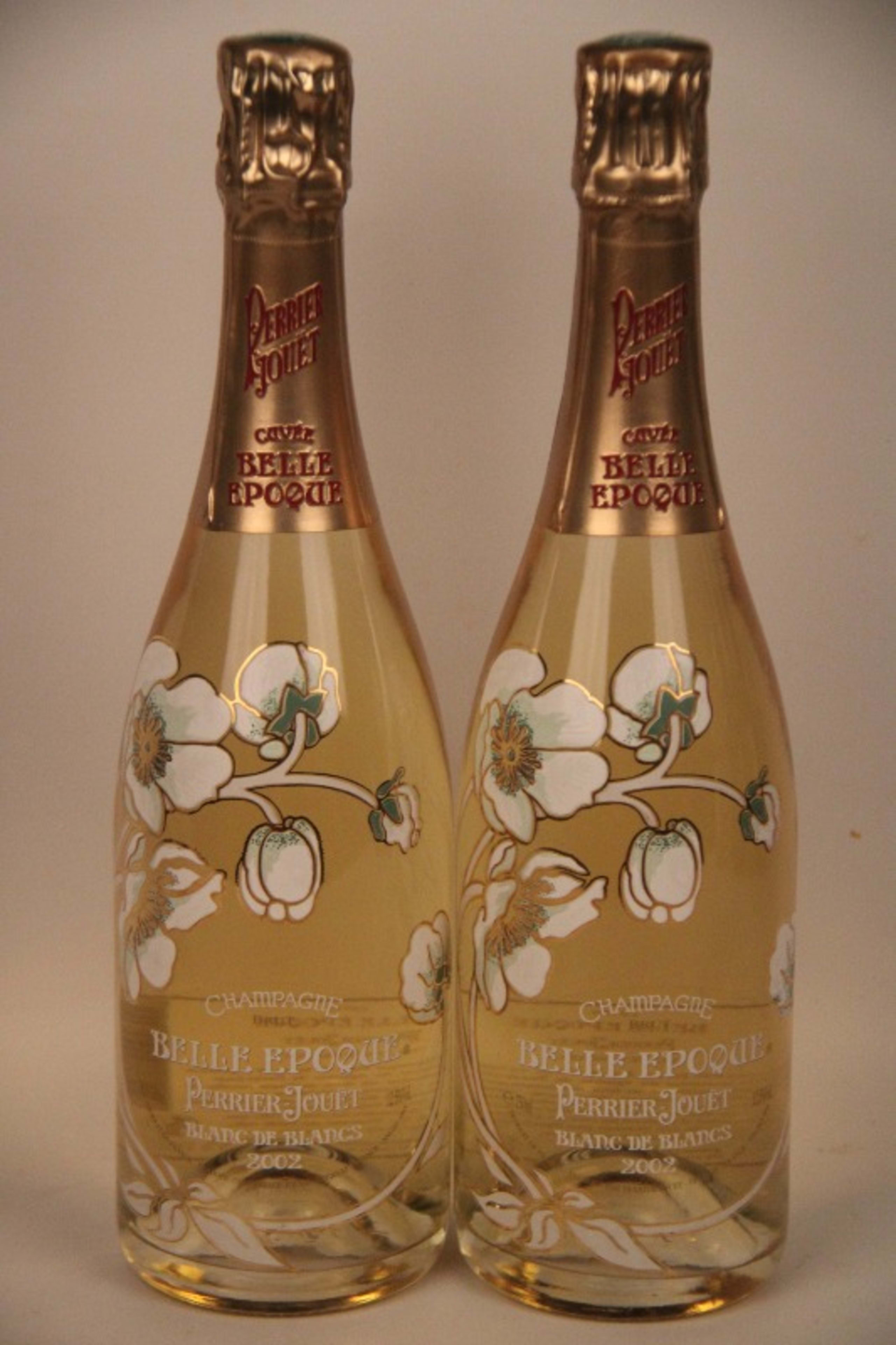 2 x Belle Epoque, PERRIER-JOUËT, Champagne blanc de blancs, 2002