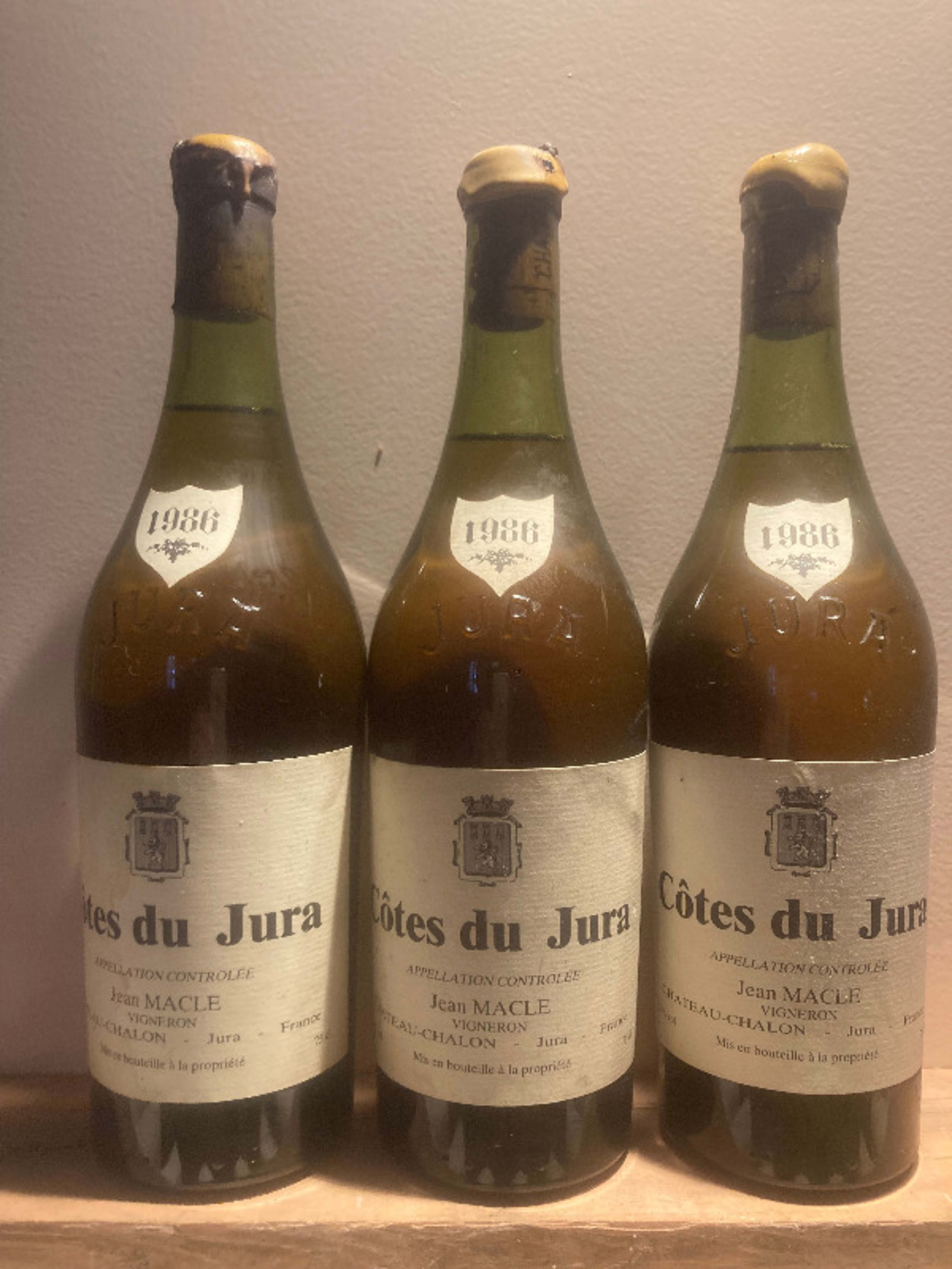 3 x Jean Macle, Côtes-du-Jura, 1986