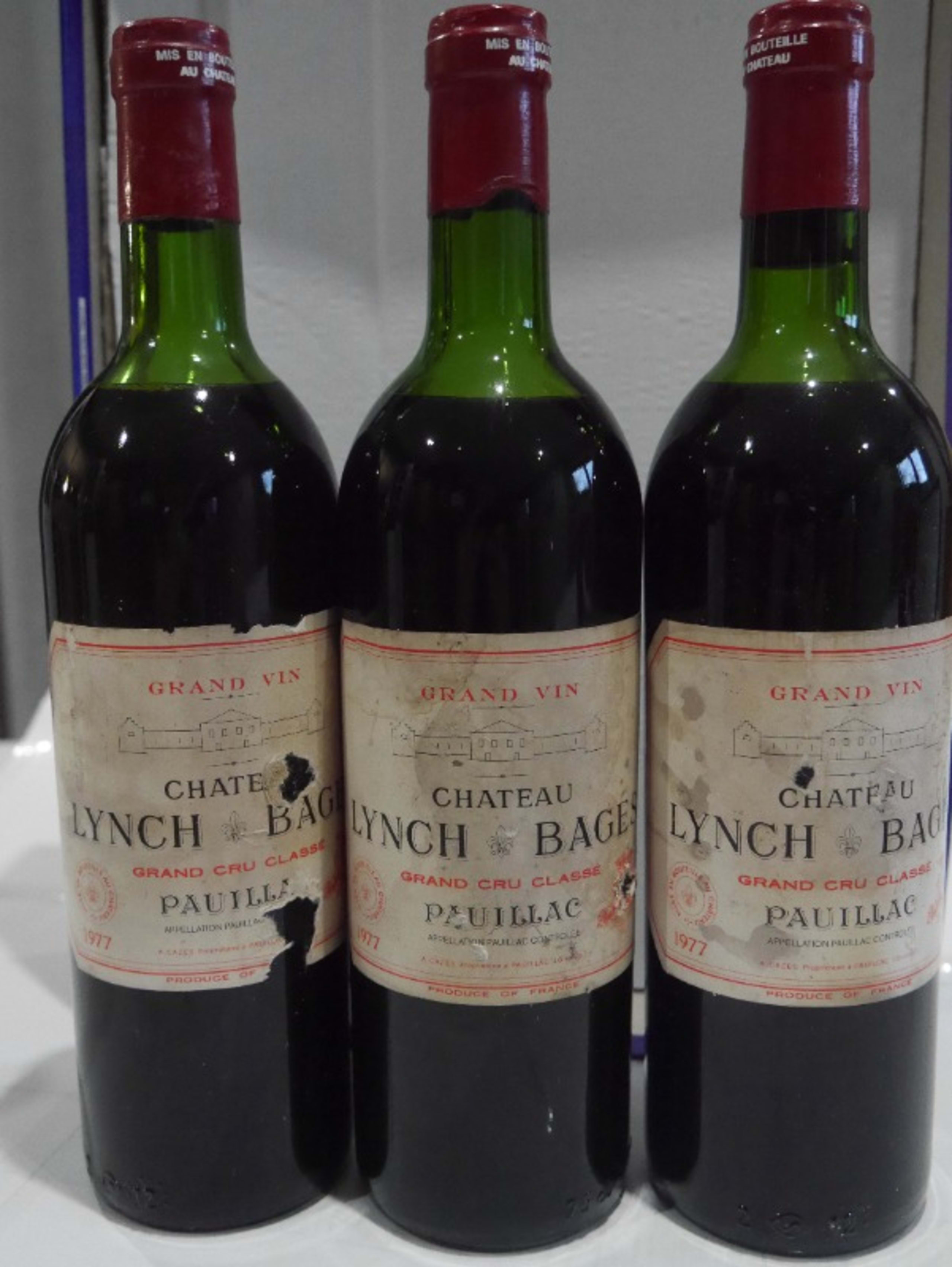 3 x Château Lynch Bages, Pauillac, 1977