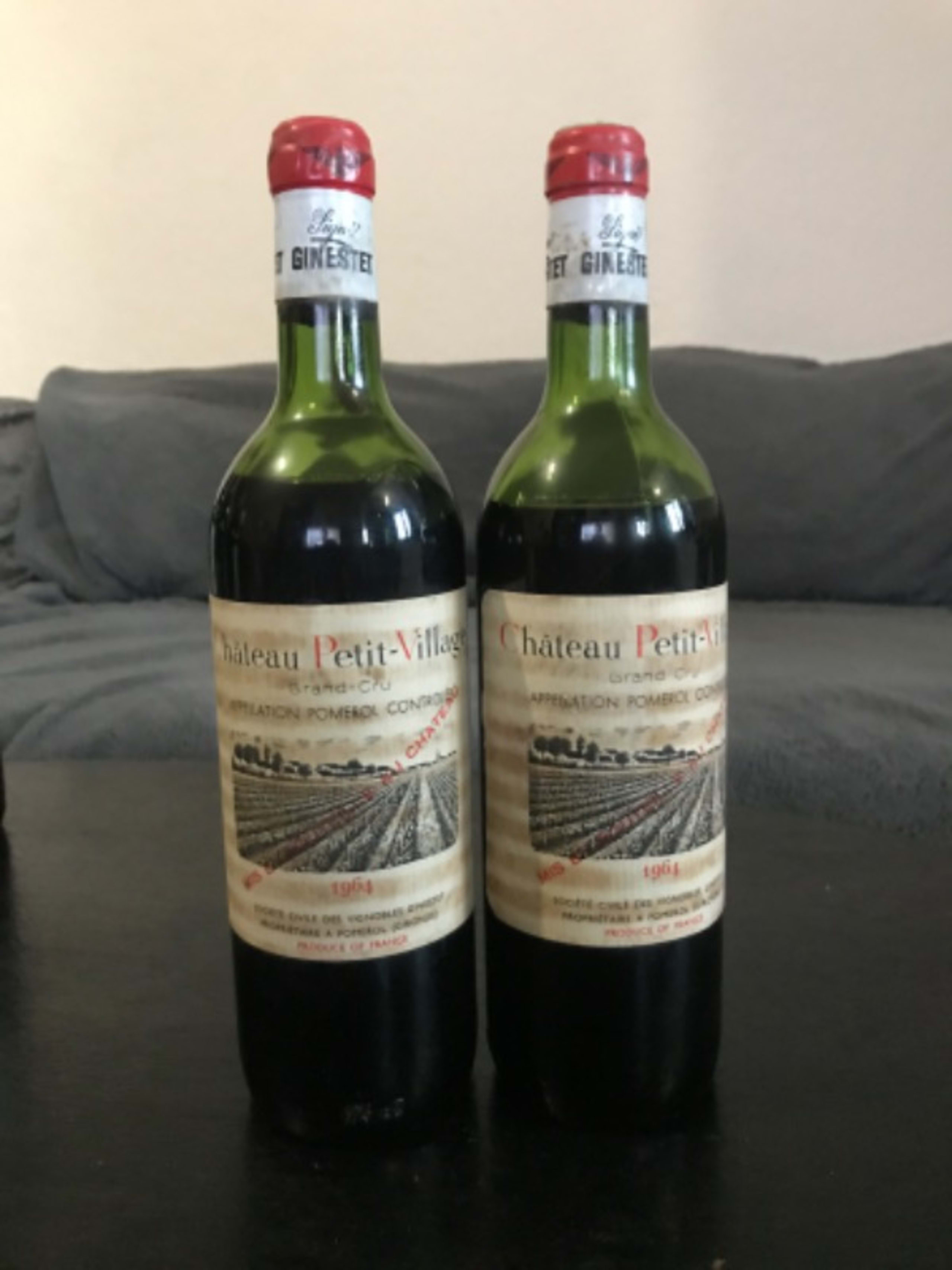2 x Grand Cru, Château Petit-Village, Pomerol, 1964