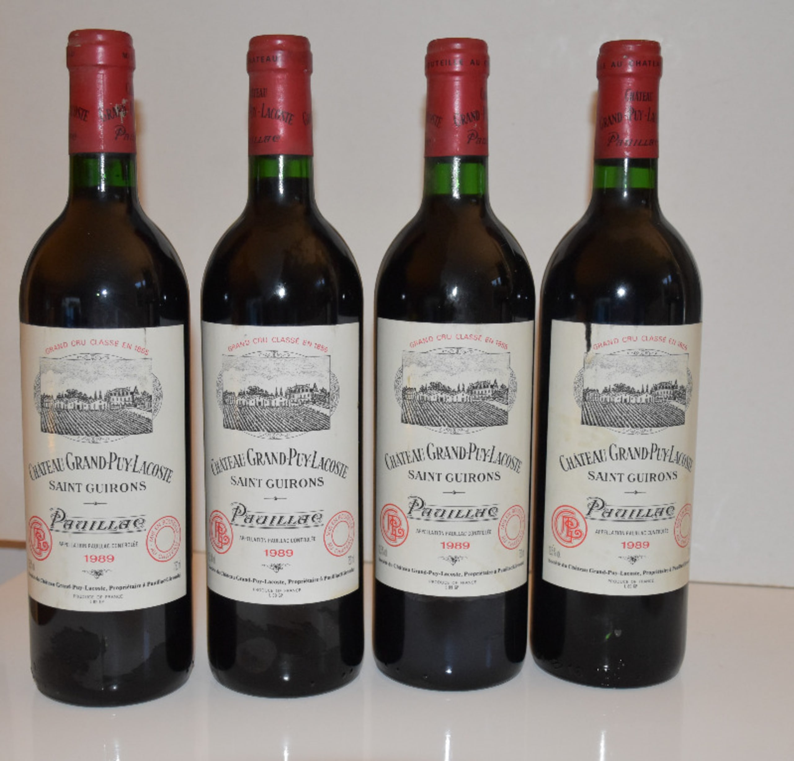 4 x Château Grand Puy Lacoste, Pauillac, 1989