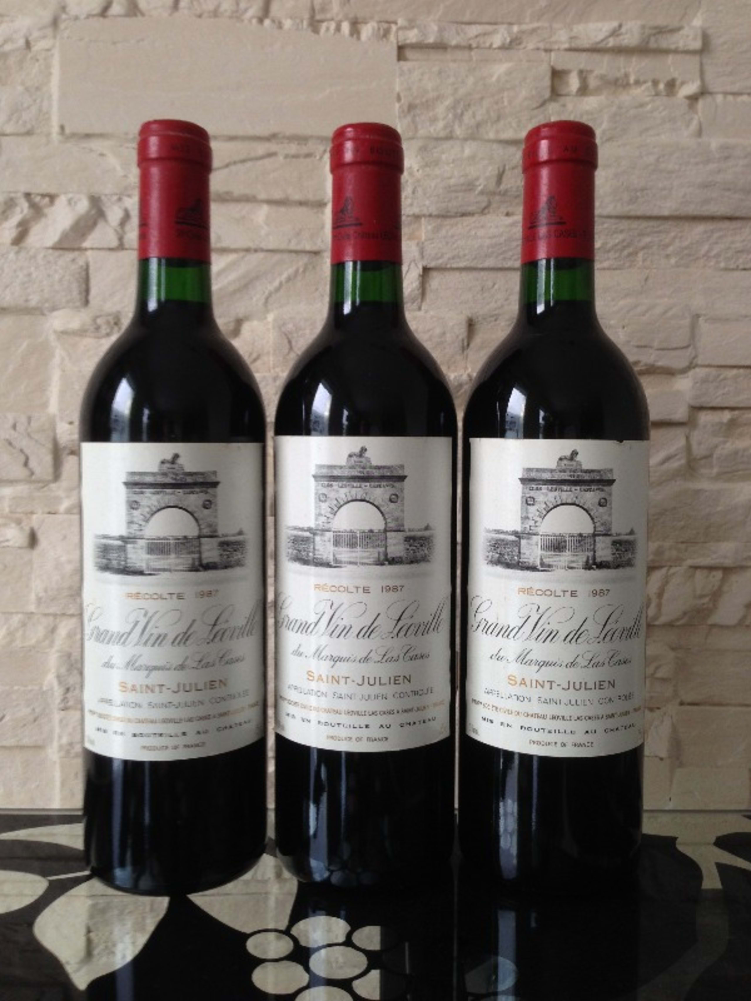 3 x Grand Vin de Léoville du Marquis de Las Cases, Saint-Julien, 1987