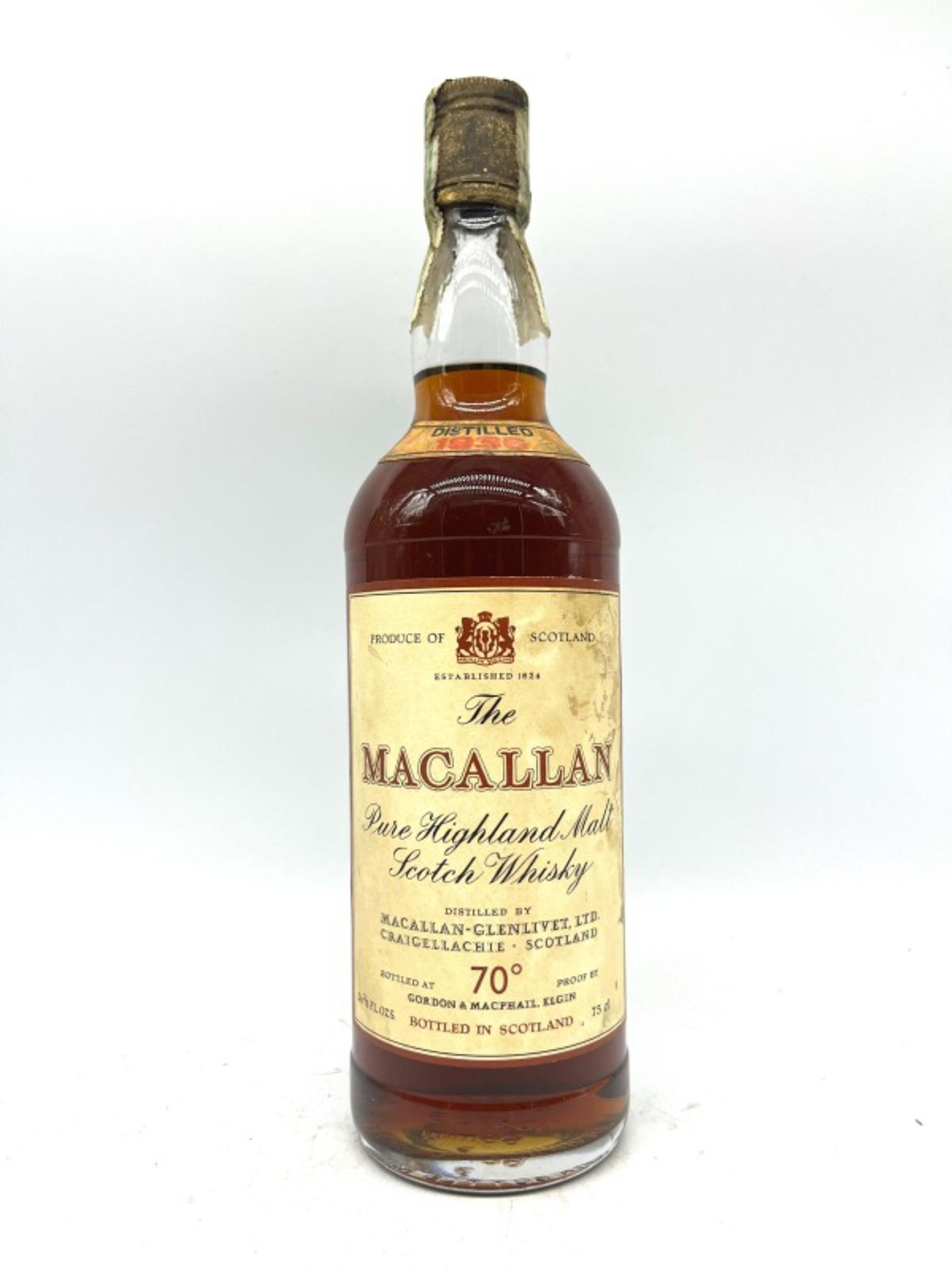 Pure Highland Malt 70º Proof, Macallan-Glenlivet, Whisky, 1936