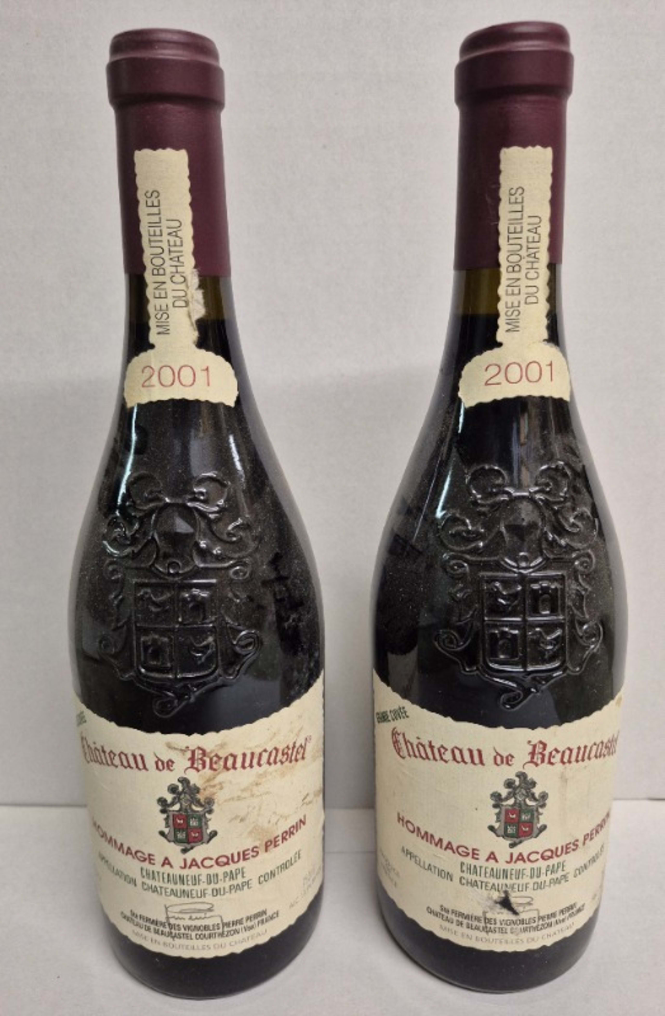 2 x Châteauneuf-du-Pape, Hommage à Jacques Perrin, Château de Beaucastel, 2001