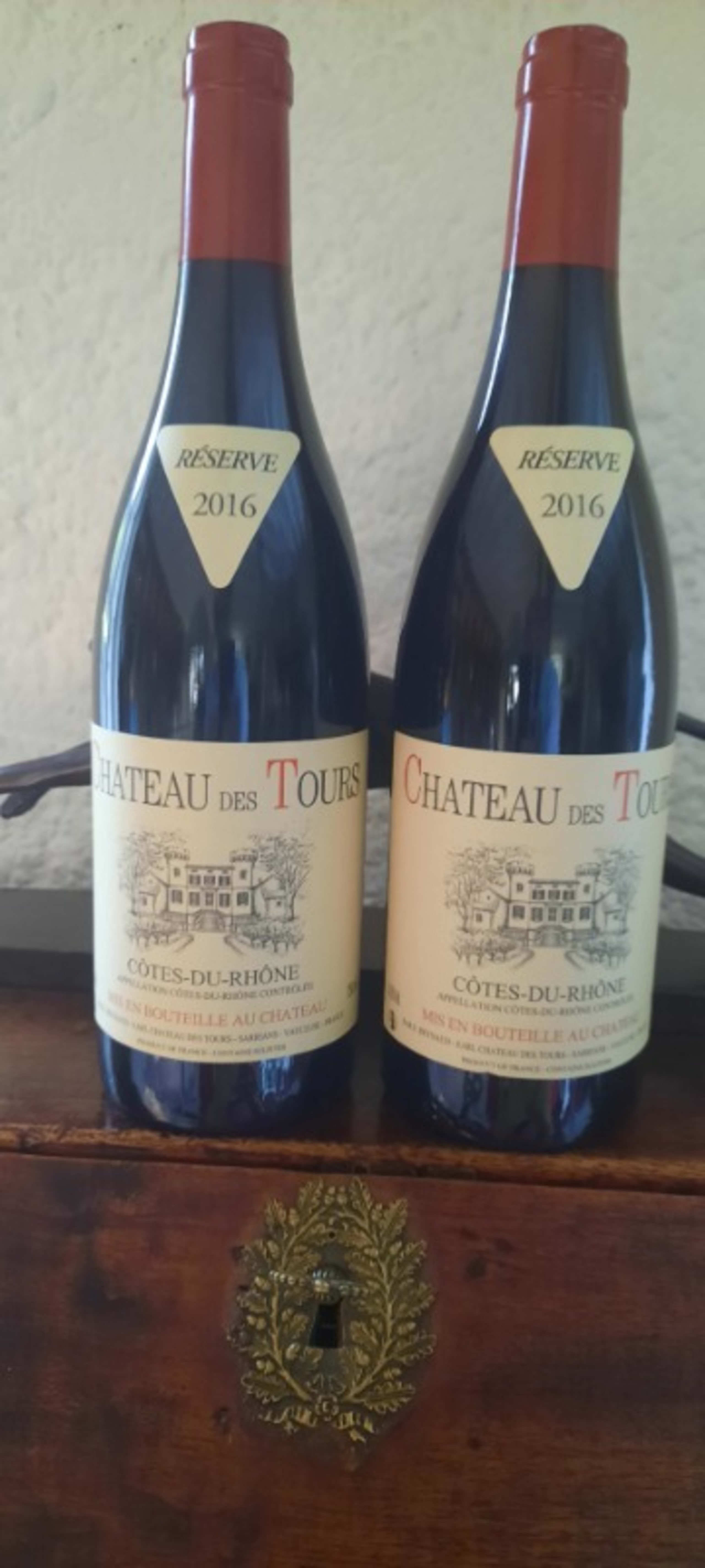 2 x Côtes-du-Rhône, château des Tours, 2016